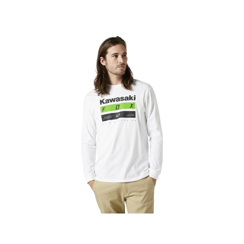 Fox Kawi Stripes Ls Premium T-Shirt [Opt Wht] Größe: S von Fox