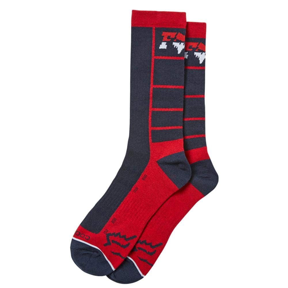 Fox Lane Splitter Crew Socke, Marineblau/Rot von Fox Racing