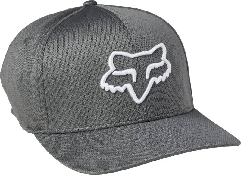 Fox Lithotype Flexfit 2.0 Hat Grey/White von Fox Racing