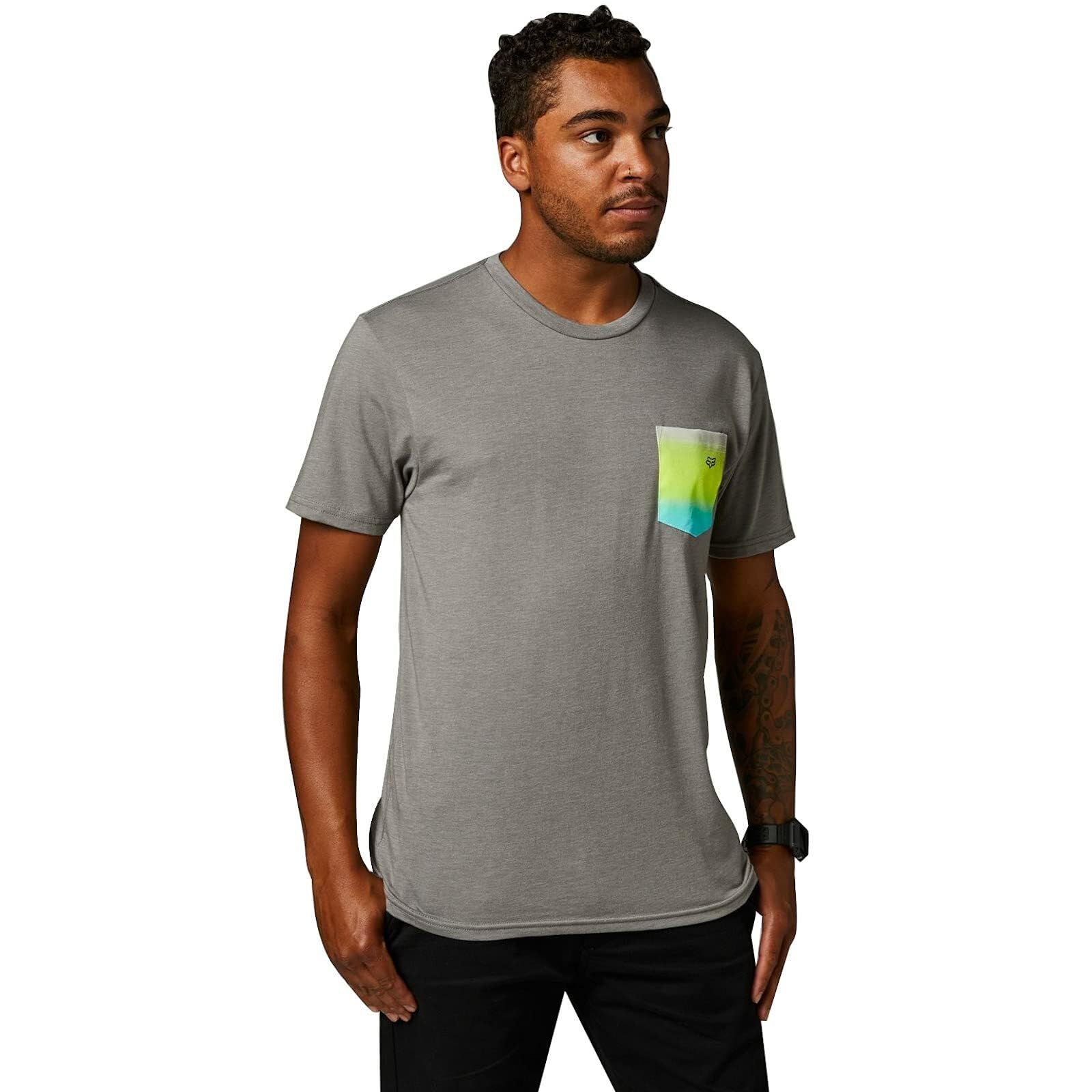 Fox Pyre Ss Pocket Premium Tee Heather Graphite von Fox Racing