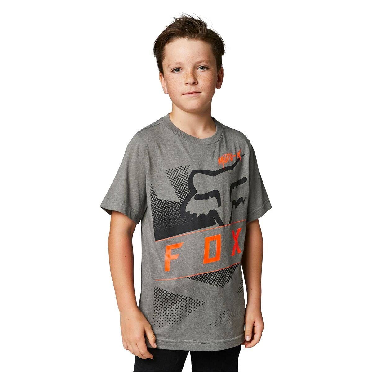 Fox Youth Riet Basic Tee Heather Graphithe YM von Fox Racing