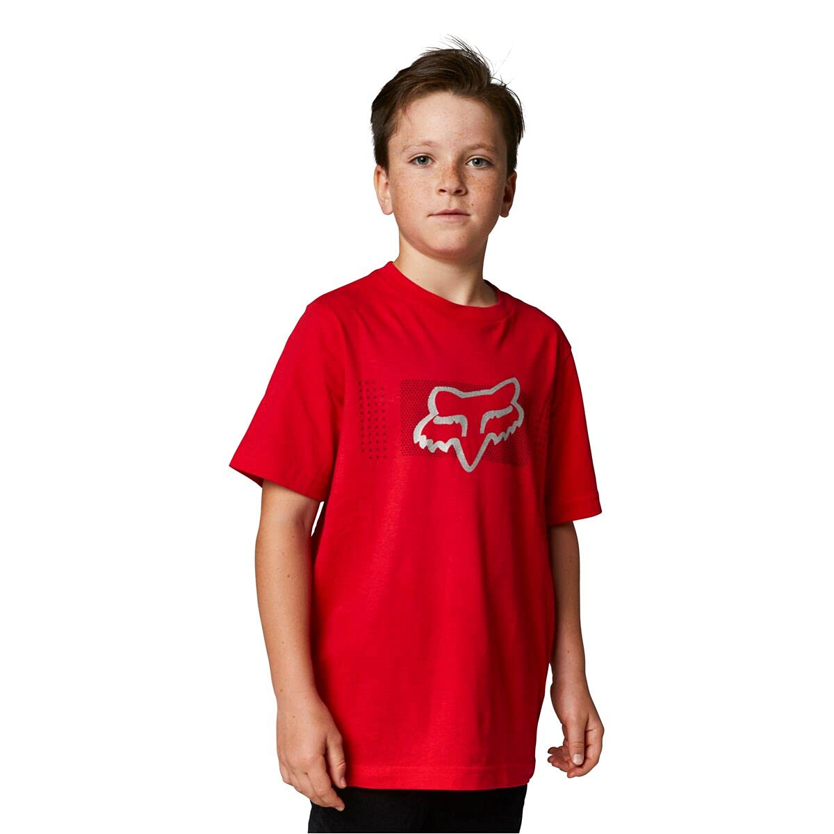 Youth Mirer Basic Tee Flame Red YS von Fox Racing