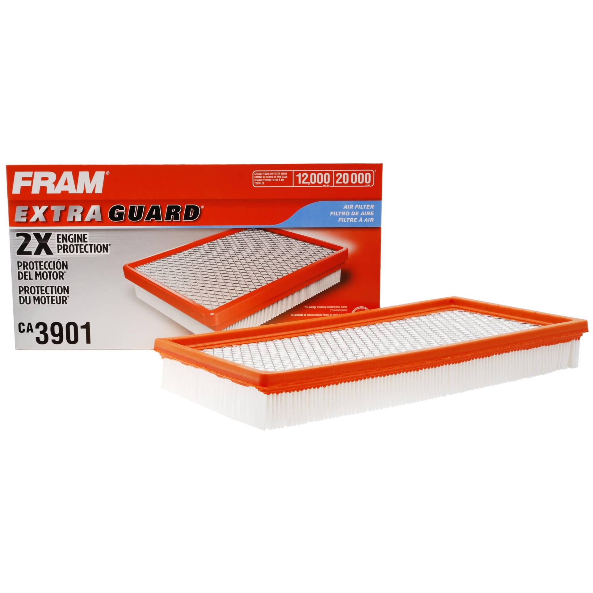 FRAM Extra Guard CA3901 Luftfilter für ausgewählte Chevrolet, Dodge, Jeep und Mitsubishi Fahrzeuge von Fram