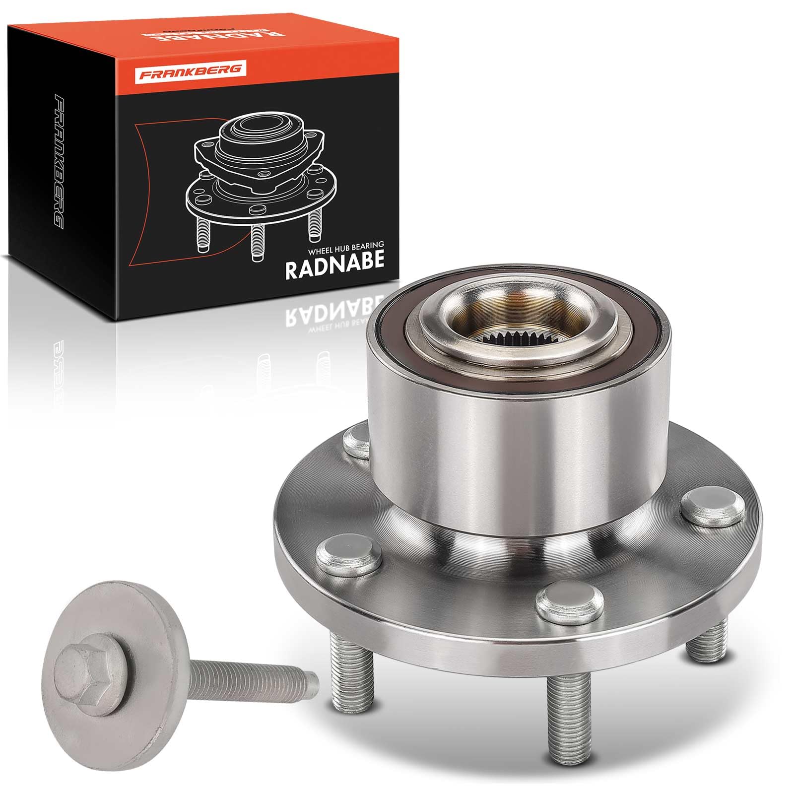 Frankberg 1x Radlager Radlagersatz Vorderachse unterstützt die ABS-Funktion Kompatibel mit Focus II DA DP HCP 2.5 Mondeo IV BA7 1.6L-2.5L Mondeo IV Stufenheck BA7 1.6L-2.5L Replace# 6G912C300 von Frankberg