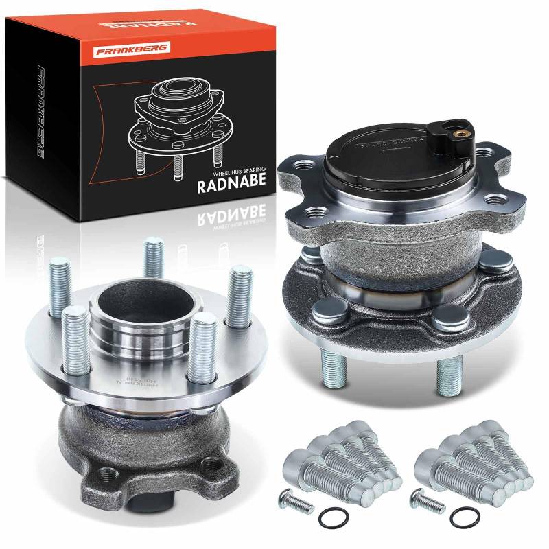 Frankberg 2x Radlager Radlagersatz Hinten mit integriertem ABS-Sensor und Radbefestigungsbolzen Kompatibel mit Galaxy WA6 1.6L-2.3L 2006-2015 S-Max WA6 1.6L-2.5L 2006-2014 Replace# 1377119 von Frankberg