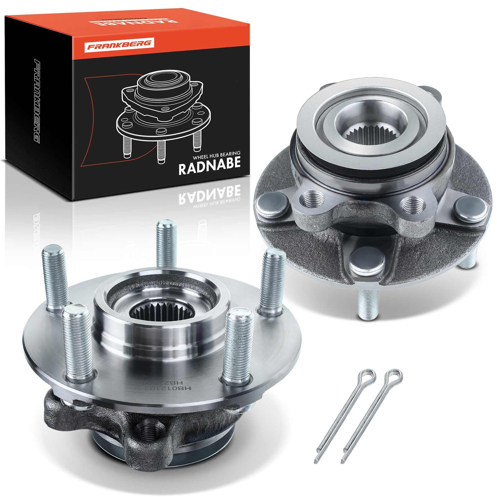 Frankberg 2x Radlager Radlagersatz unterstützt die ABS-Funktion Hinterachse Kompatibel mit Juke F15 SUV 2010-2021 Leaf ZE0 Schrägheck 2010-2015 X-Trail T31 SUV Replace# 40202-1KA0A von Frankberg