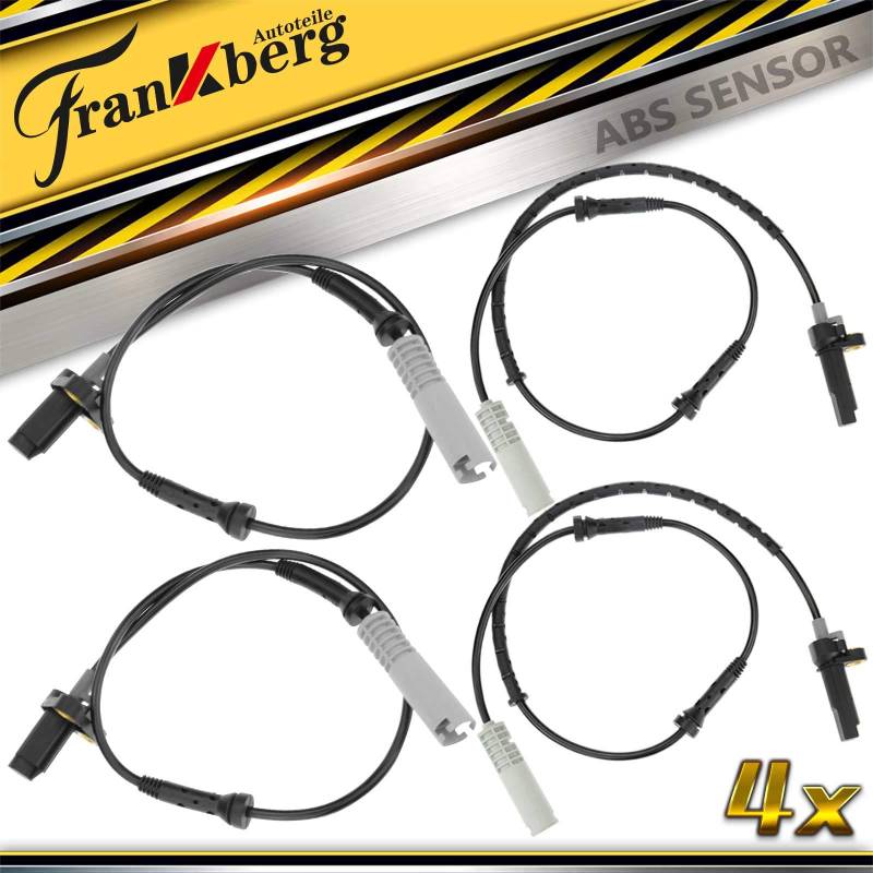 4x ABS Sensor Fühler Raddrehzahl Sensor Vorne Hinten Links Rechts für 5er E39 520i 523i 528i 535i 540i 1995-1998 34521182160 von Frankberg