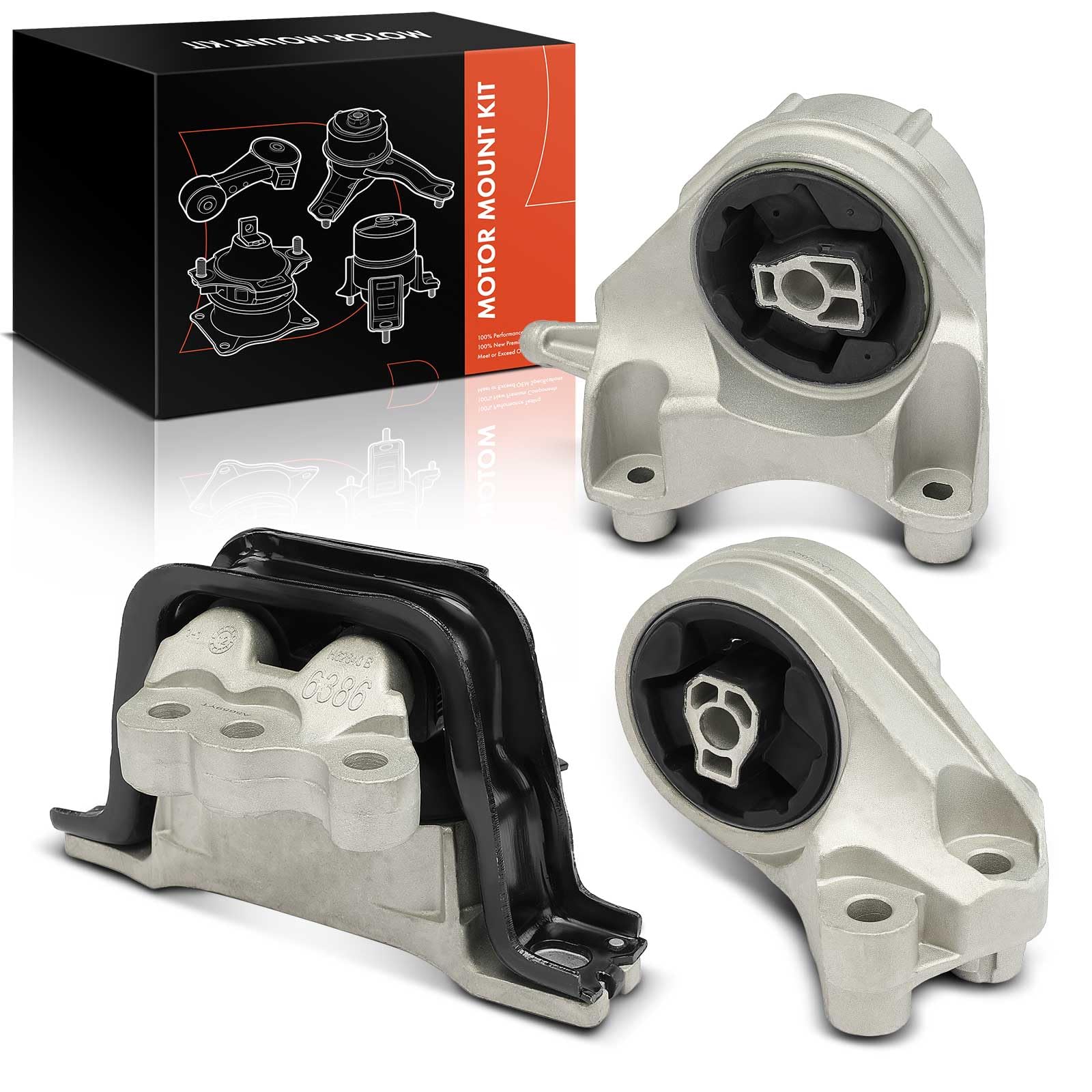 Frankberg 1x Motorlager Vorne Rechts + 2x Getriebelager Vorne Hinten Kompatibel mit Captiva Sport 2.4L 2007-2021 Equinox 2.4L 2009-2017 Terrain 2.4L 2009-2021 Replace# 20840181 von Frankberg