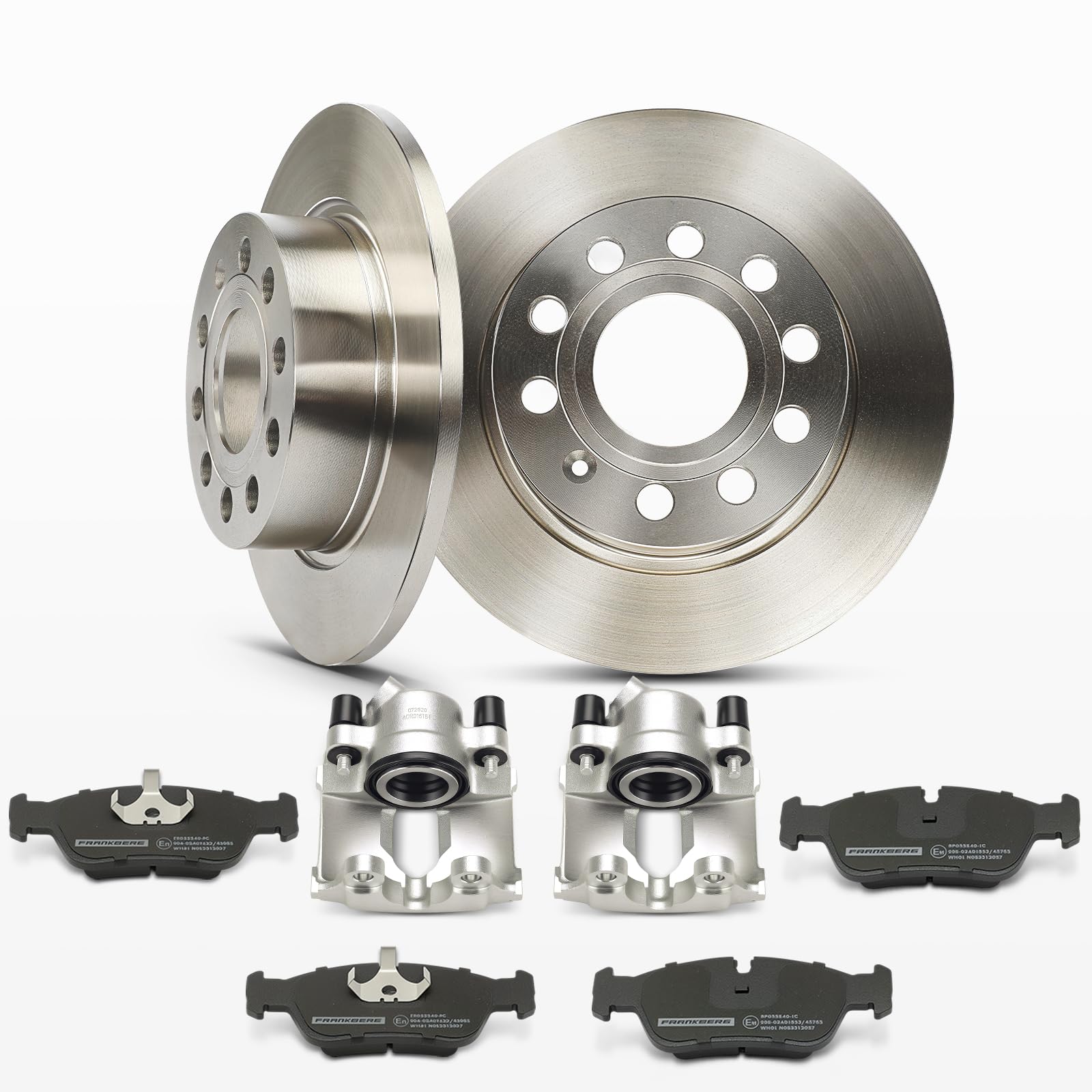 Frankberg 2x Bremssattel+ 2x Bremsscheiben+ 4x Bremsbeläge Vorderachse Kompatibel mit 3er E36 318-328 3er Cabriolet E36 320-328 3er Compact E36 318-323 3er Coupeg E36 318-328 Replace# 1J0615423 von Frankberg