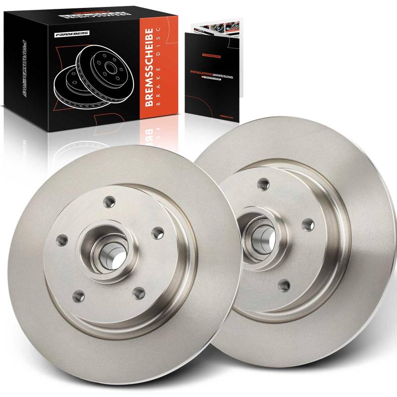 Frankberg 2x Bremsscheiben Bremsscheibe Hinten Links Rechts Kompatibel mit Fluence L30 1.6L Electric 2012-2024 Grand Scénic III JZ0/1 1.2L-2.0L 2009-2024 Replace# 402029646R von Frankberg