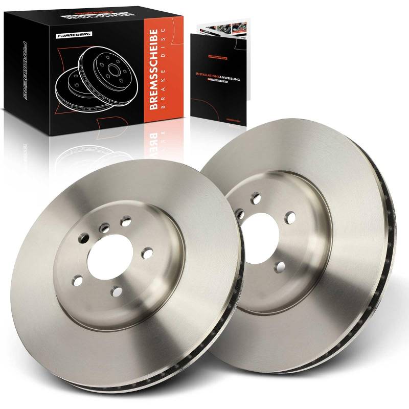 Frankberg 2x Bremsscheiben Vorderachse Belüftet Kompatibel mit 5er F10 F18 550i 550i xDrive 4.4L 2012-2016 6er Coupe F13 650i 650i xDrive 4.4L 2011-2017 Replace# 34116785675 von Frankberg