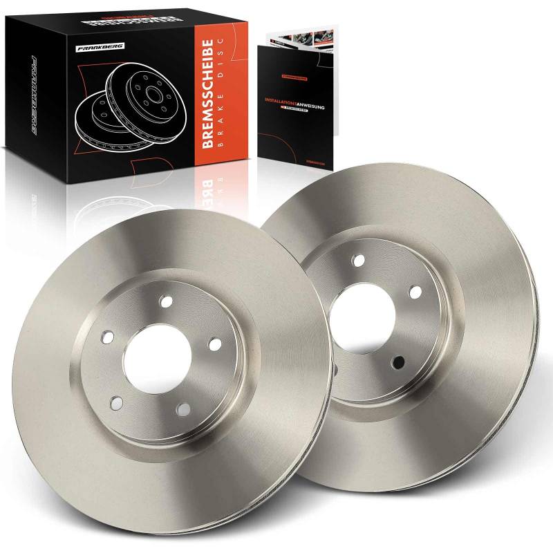 Frankberg 2x Bremsscheiben Vorderachse Kompatibel mit Juke F15 1.6L 2010-2023 Qashqai +2 I J10 JJ10E NJ10 1.6L 2.0L 2007-2013 Koleos I HY 2.0L 2.5L 2008-2023 Replace# 40206ET01A von Frankberg