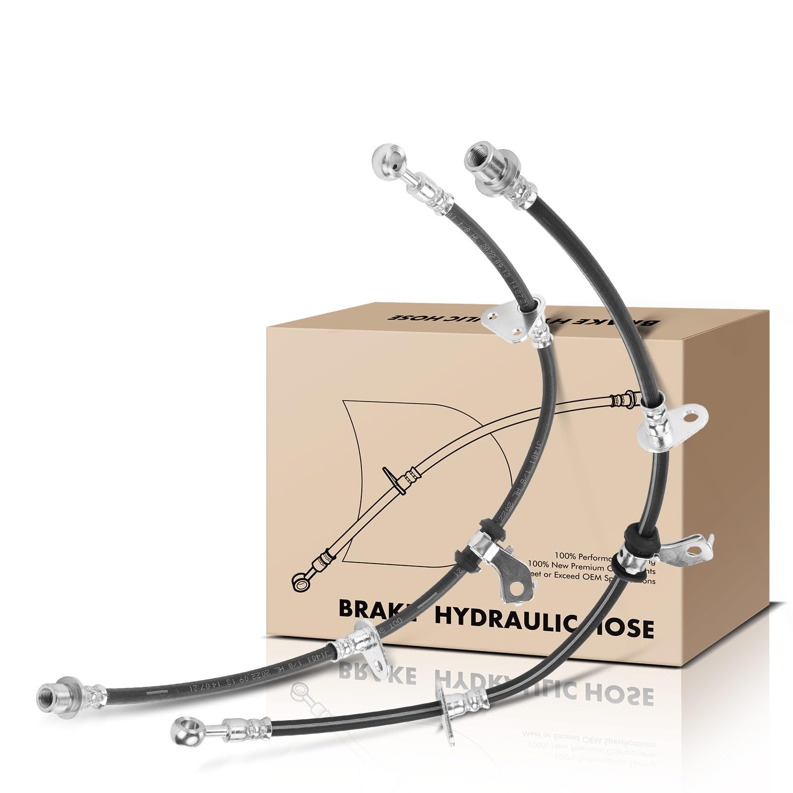 Frankberg 2x Bremsschlauch Bremsleitung Vorderachse Links Rechts Kompatibel mit Civic II Shuttle EE 1.4L-1.6L 1988-1995 CRX II ED EE 1.4L 1.6L 1987-1992 Replace# 01465SR3N02 von Frankberg