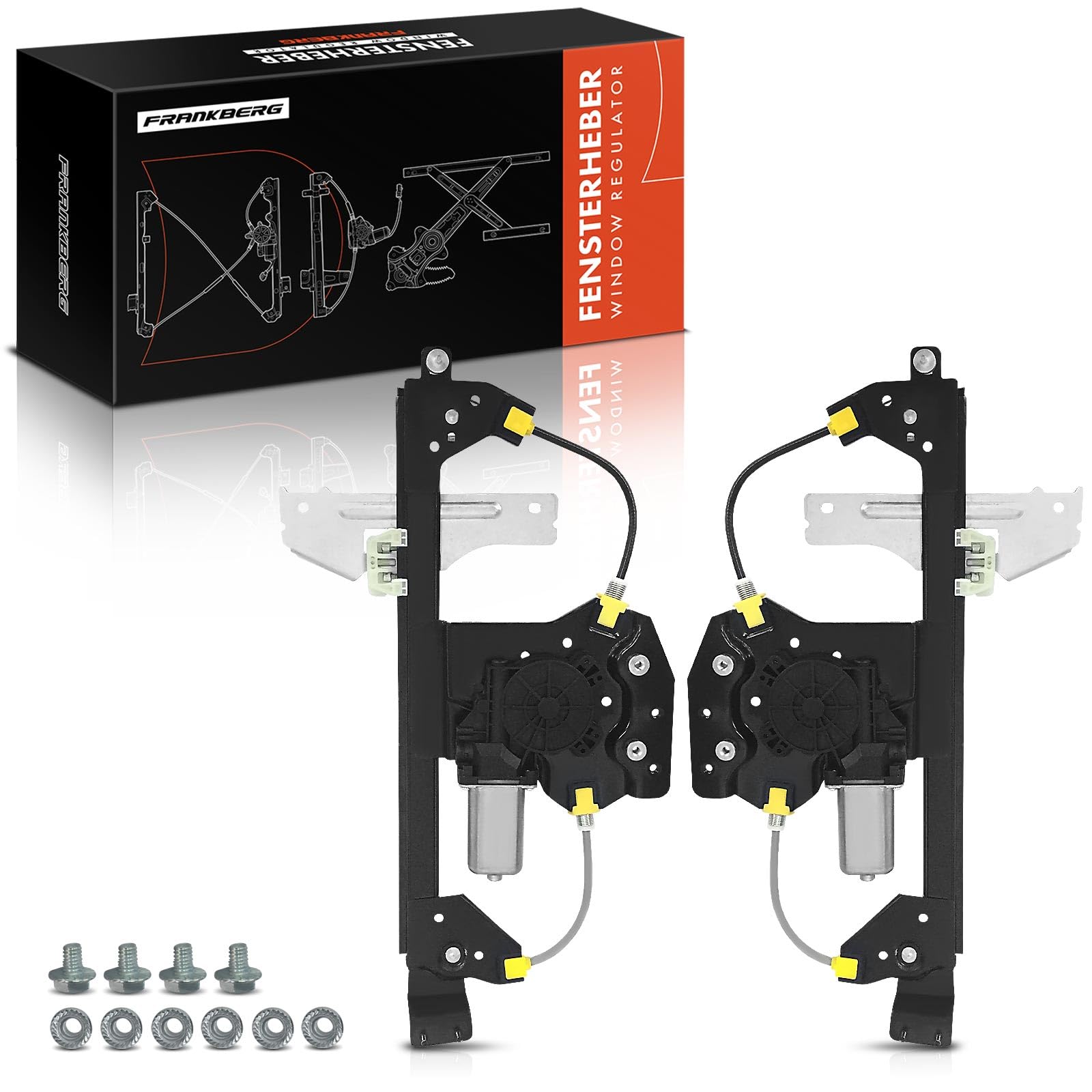 Frankberg 2x Fensterheber Hinten Links Rechts Mit Motor Kompatibel mit 207 WA WC 1.4L 1.6L 2006-2015 207 CC WD 1.6L 2007-2015 207 SW WK 1.4L 1.6L 2007-2013 Replace# 9223A4 von Frankberg