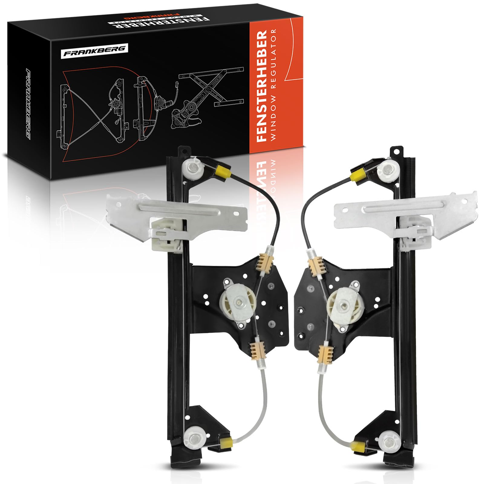 Frankberg 2x Fensterheber Hinten Links Rechts ohne motor Kompatibel mit 207 WA WC 1.4L 1.6L 2006-2015 207 CC WD 1.6L 2007-2015 207 SW WK 1.4L 1.6L 2007-2013 Replace# 9223A4 von Frankberg