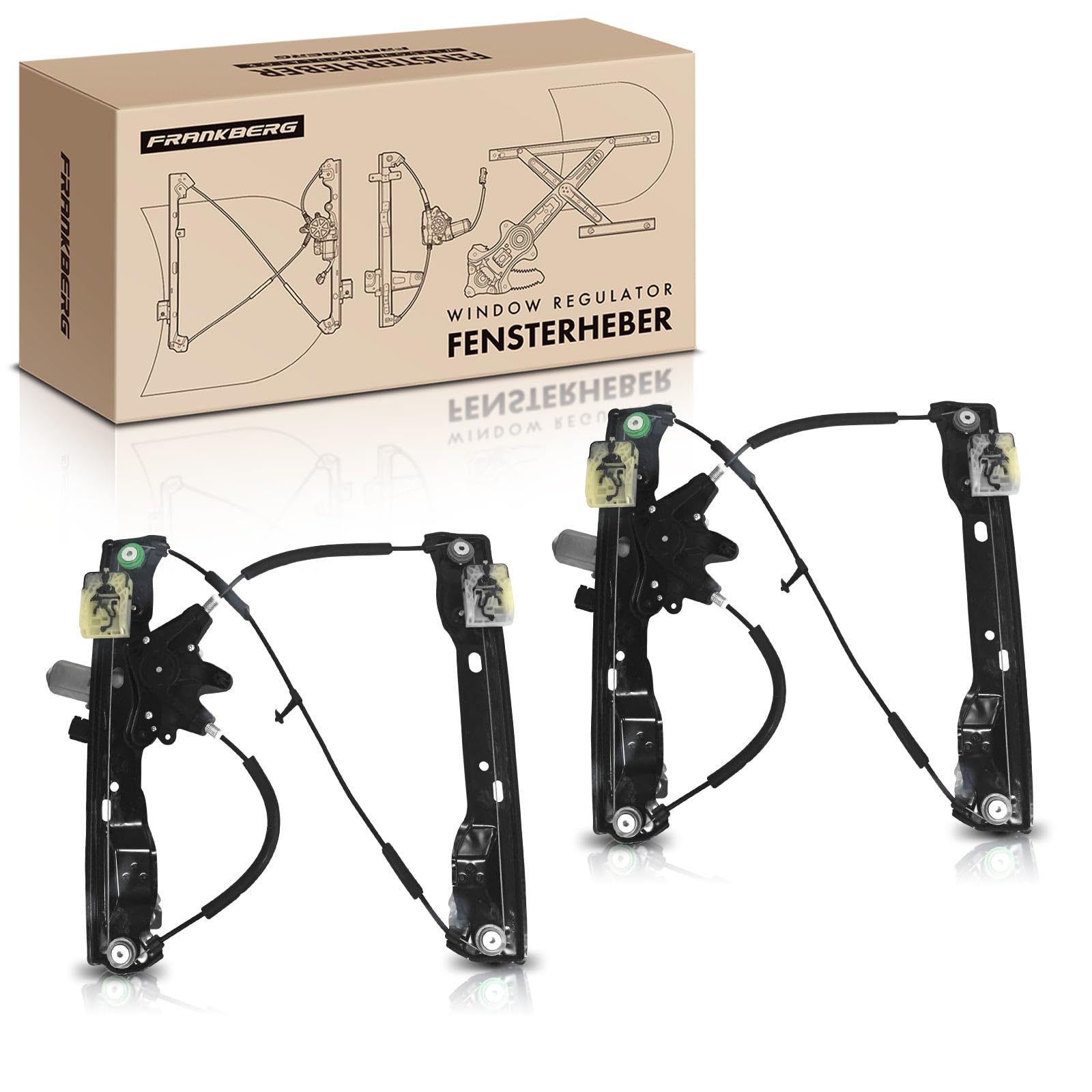 Frankberg 2x Fensterheber Vorne Mit Motor Kompatibel mit Focus III 1.0L-2.3L Electric 2010-2020 Focus III Kasten/Schrägheck 1.0L-2.0L 2011-2020 Replace# BM51A23201BF von Frankberg