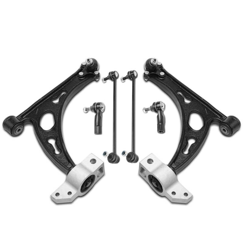 Frankberg 2x Querlenker + 2x Spurstangenkopf + 2x Koppelstange Vorne Kompatibel mit A3 1.4L-3.2L 2003-2013 Altea 2.0L 2006-Heute Oct.avia 1.2L-2.0L 2004-2013 Replace# 1K0407151AC von Frankberg