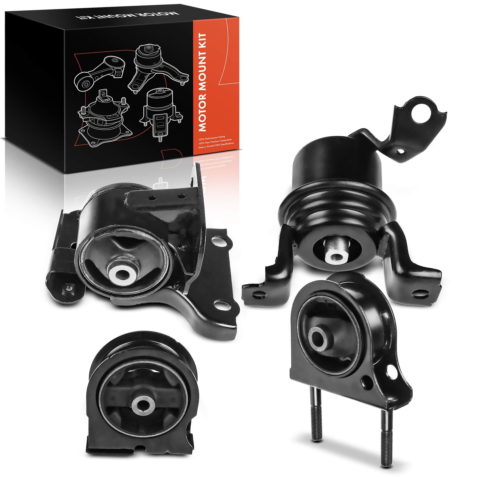 Frankberg 3x Motorlager + 1x Getriebelager Schaltgetriebe Vorne Rechts Hinten Kompatibel mit RAV 4 I A1 2.0L 1994-2000 RAV 4 I Cabrio A1 2.0L 1997-2000 Replace# 1237174471 von Frankberg