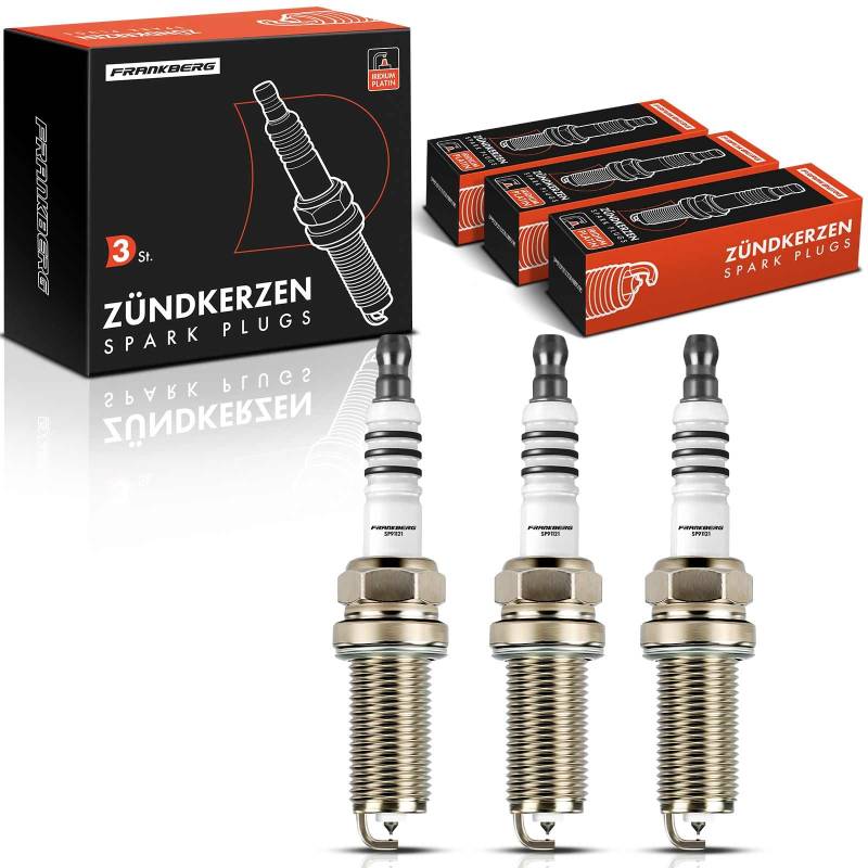 Frankberg 3x Zündkerze Zündkerzen Kompatibel mit Clio IV BH 0.9L 2012-2023 Duster HM 1.2L 2017-2023 Logan II 0.9L 2012-2023 Twingo III BCA BCM 0.9L 2014-2023 Replace# ILKAR7J7G von Frankberg