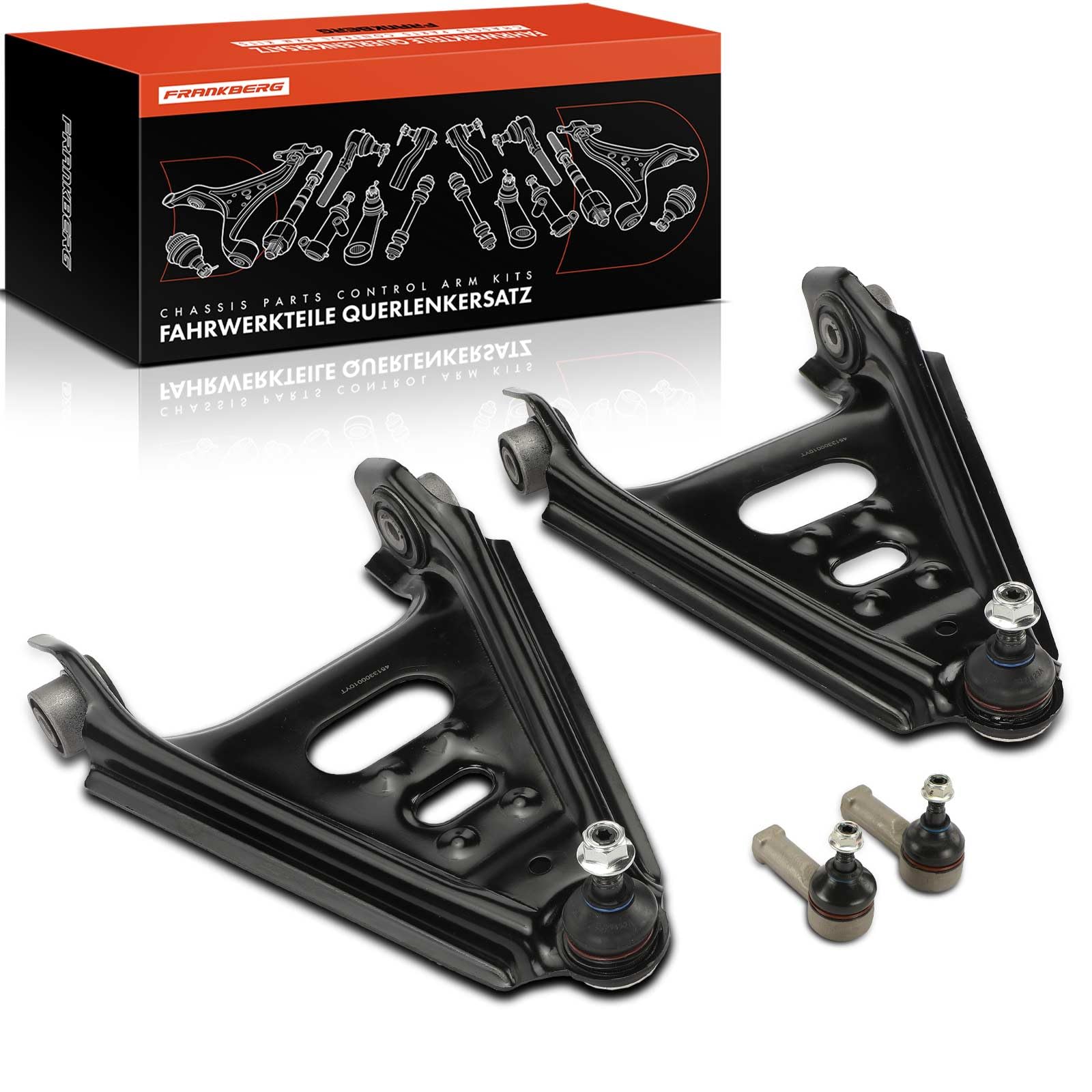 Frankberg 4-Teilig Querlenker Satz Spurstangenkopf Vorderachse Kompatibel mit Fortwo Cabrio 451 0.8L-1.0L 2007-2024 Fortwo Coupe 451 0.8L-1.0L 2007-2024 Replace# 4513300010 von Frankberg