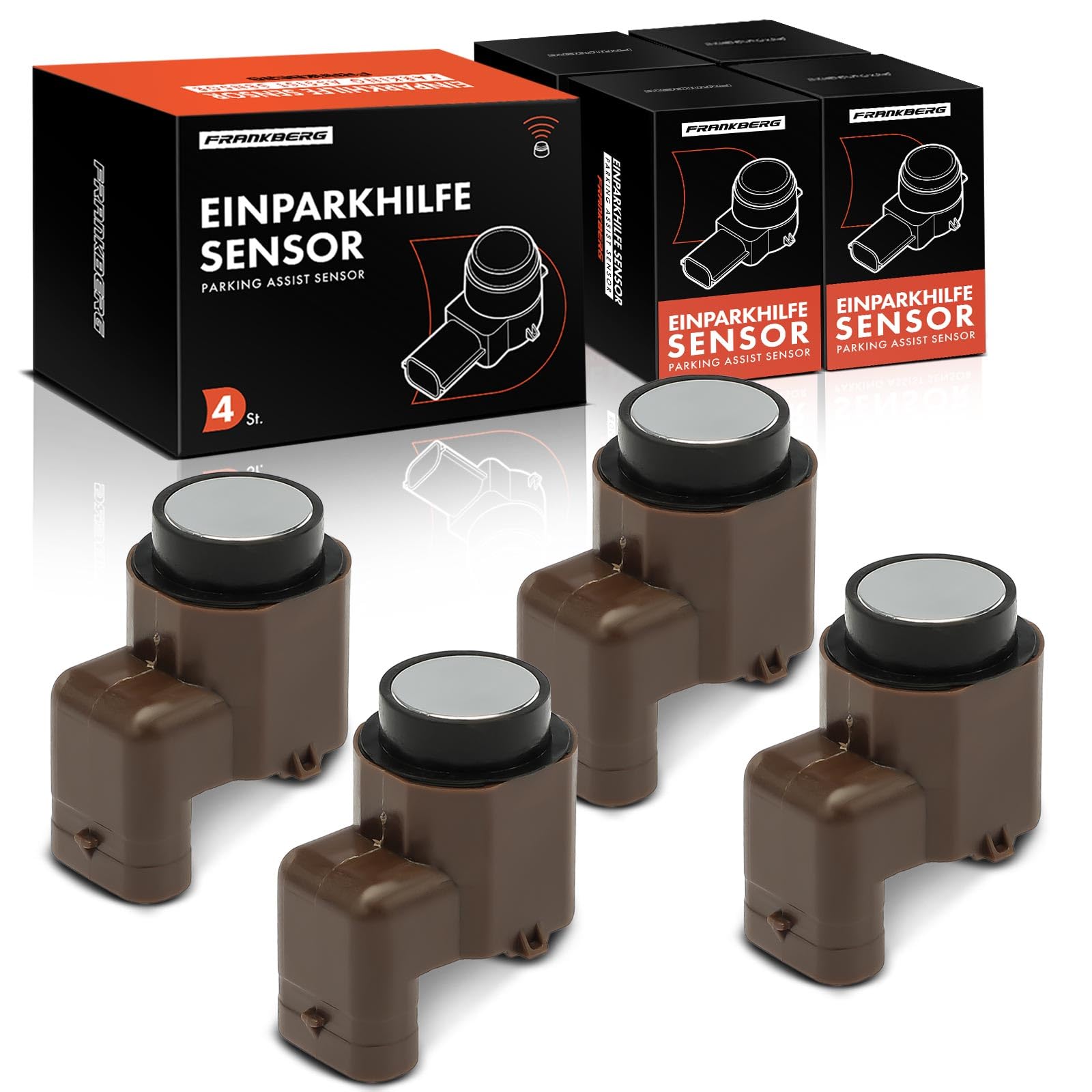 Frankberg 4X Parksensor 3-polig Vorne Hinten Kompatibel mit Golf V Variant 1K5 1.4L-2.0L 2008-2009 J.e.t.t.a III 1K2 1.4L-2.5L 2008-2010 P.a.s.s.a.t 3C2 1.4L-3.6L 2005-2010 Replace# 3C0919275R von Frankberg