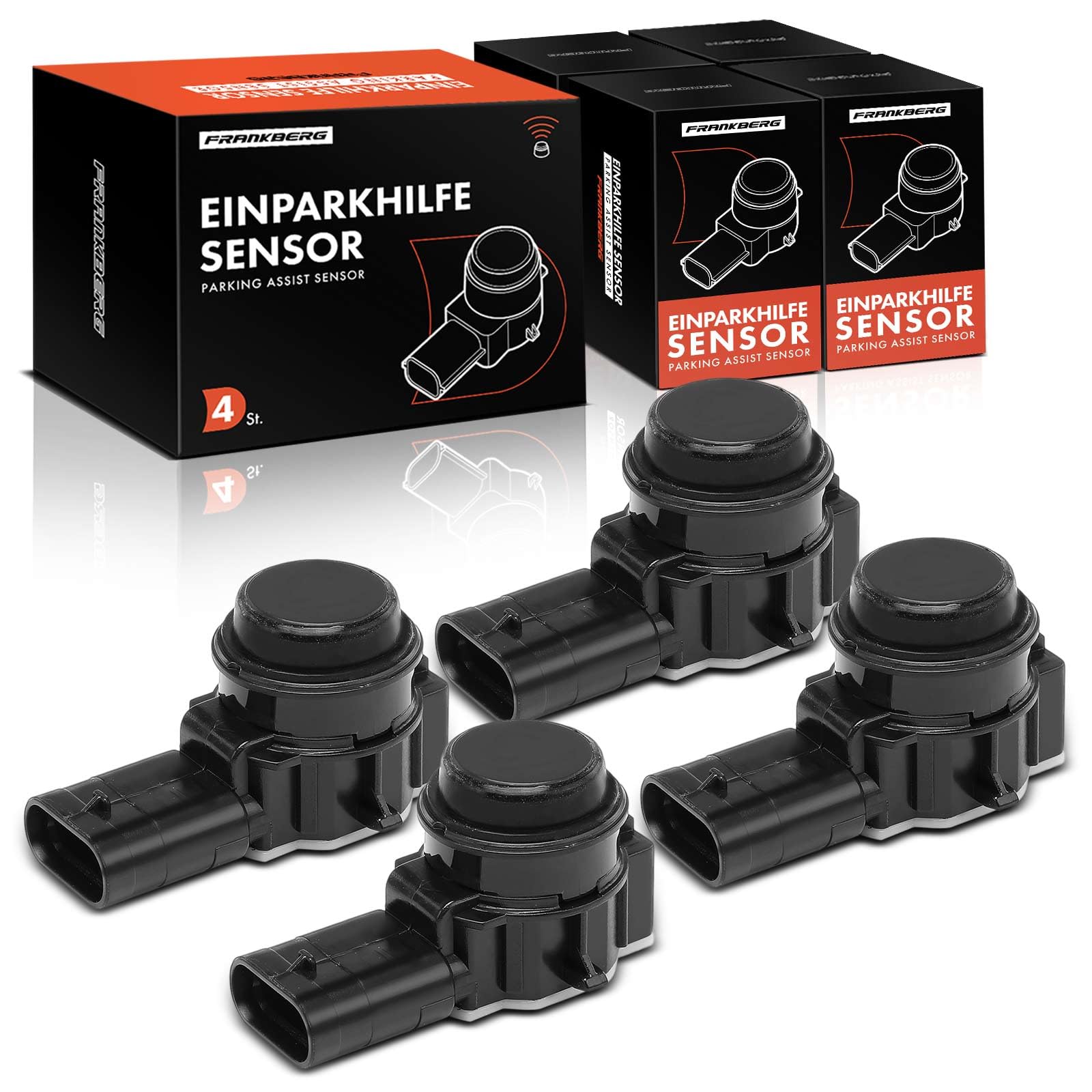 Frankberg 4X Parksensor PDC Sensor 3-polig Hinten Vorne Kompatibel mit 1er F20 F21 114-115 1.6L-3.0L 2010-Heute 3er F30 F80 316-340 1.5L-3.0L 2011-2018 Replace# 66209261582 von Frankberg