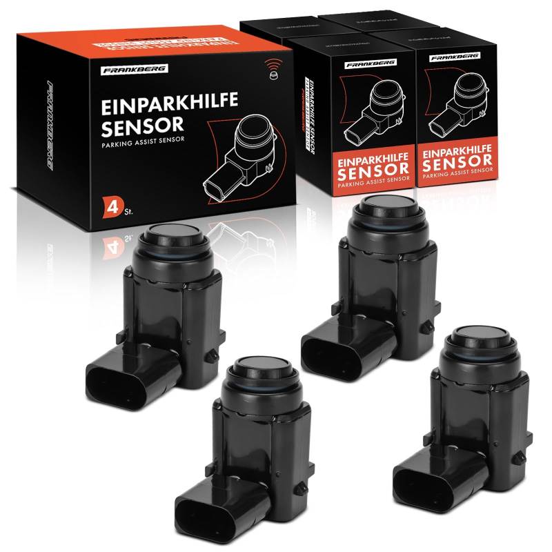 Frankberg 4X Parksensor Parking Asist Sensor 3-polig Vorne Hinten Kompatibel mit Golf V 1K1 1.4L-3.2L 2003-2009 Q7 4L 3.0L 2015-2015 T.o.u.r.a.n 1T1 1T2 1.4L-2.0L 2003-2010 Replace# 3D0998275A von Frankberg