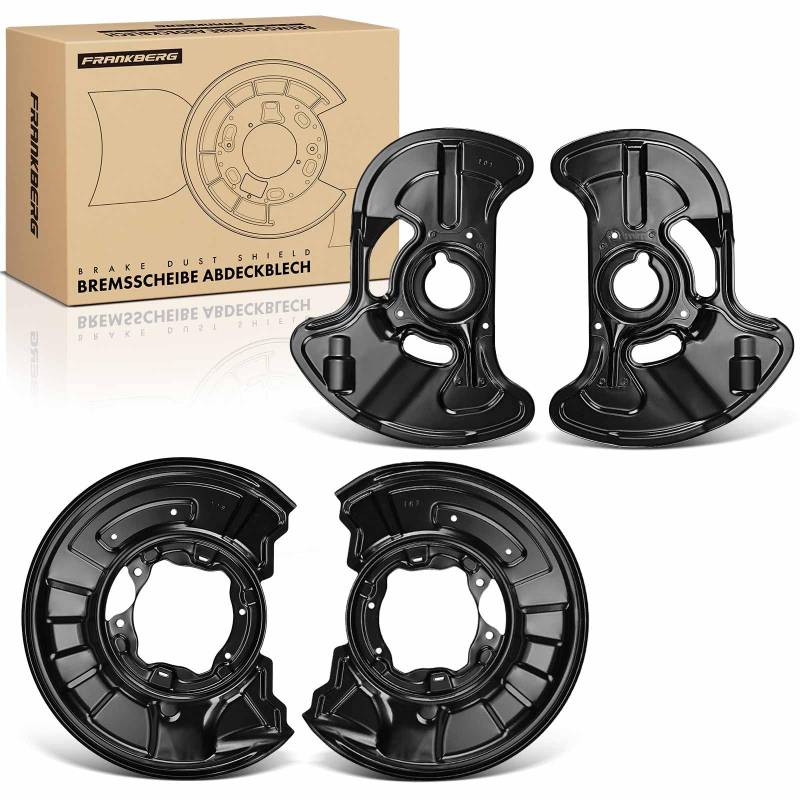 Frankberg 4x Ankerblech Bremsscheibe Vorne Hinten Kompatibel mit C-Klasse W204 C 63 AMG 6.2L 2008-2014 C-Klasse Coupe C204 C 63 AMG 6.2L 2011-2014 Replace# 2044202644 von Frankberg