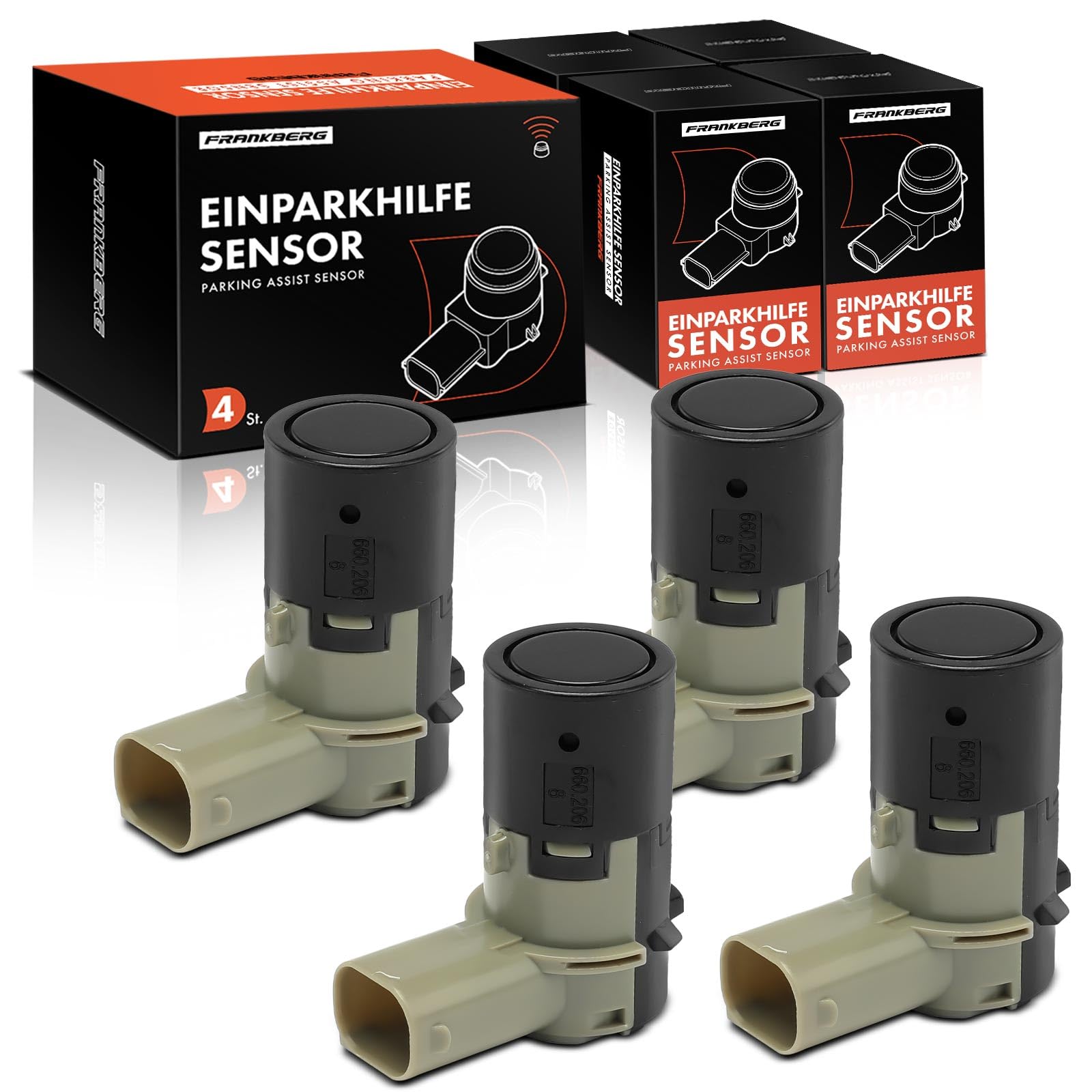 Frankberg 4x Parksensor Hinten Kompatibel mit 7er E65 E66 E67 730 735 740 745 750 760 3.0L-6.0L 2001-2008 Einparkhilfe 7er E65 E66 E67 3.0L-6.0L 2001-2008 Replace# 66200309542 von Frankberg