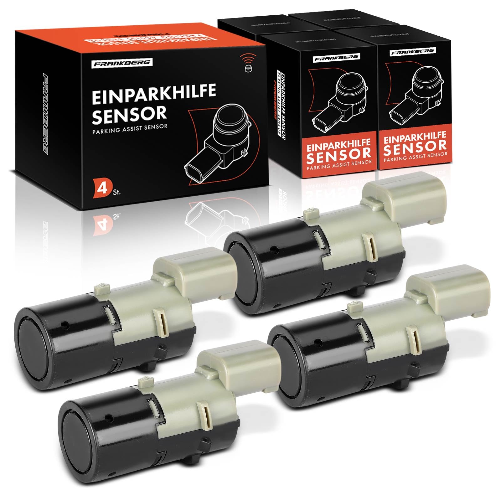 Frankberg 4x Parksensor PDC Sensor Vorne Hinten 3-polig Kompatibel mit 5er E39 520-540 M5 2.0L-4.9L 2001-2003 5er E60 520-550 M5 2.0L-5.0L 2001-2010 X3 E83 E53 Replace# 66206989069 von Frankberg