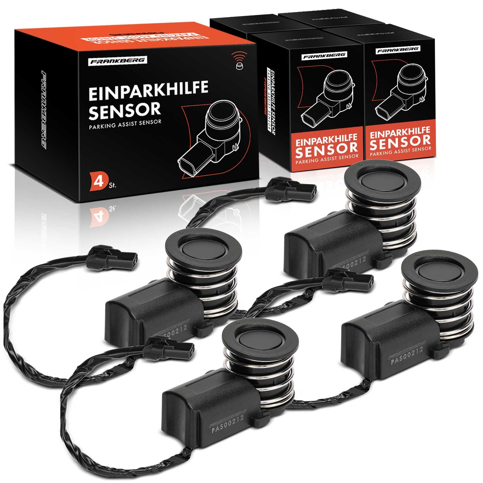 Frankberg 4x Parksensor Vorne Hinten Kompatibel mit 3 BK 1.4L-2.3L 2003-2009 Parking Asist Sensor Avensi.s T22 1.6L-2.0L 1997-2003 Corolla E11 1.3L-2.0L 1997-2001 Replace# 10CA0212A von Frankberg