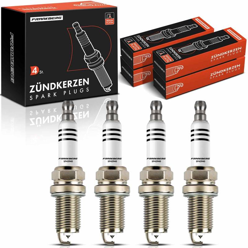 Frankberg 4x Zündkerze Zündkerzen Kompatibel mit 1er E87 118i 2.0L 2004-2011 3er E46 316i 1.6L 2003-2005 5er E60 520i 2.0L 2006-2010 X1 E84 sDrive18i 2.0L 2010-2015 Replace# IZFR6H11 von Frankberg