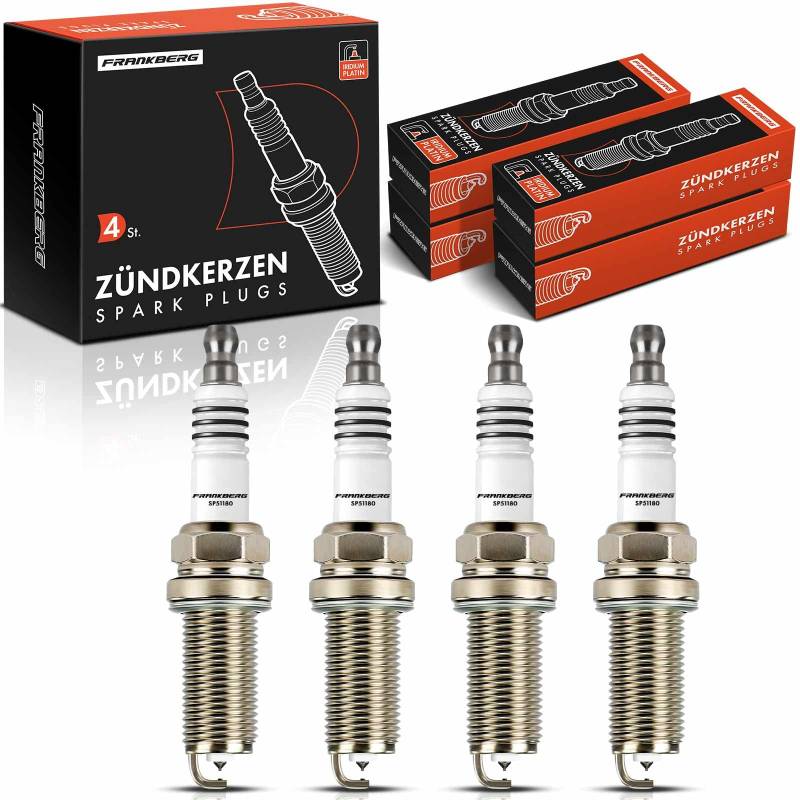 Frankberg 4x Zündkerze Zündkerzen Kompatibel mit Micra III K12 1.6L 2007-2010 Clio III BR0/1 CR0/1 2.0L 2006-2014 Note E11 NE11 1.6L 2006-2012 Replace# PLZKAR6A-11 von Frankberg