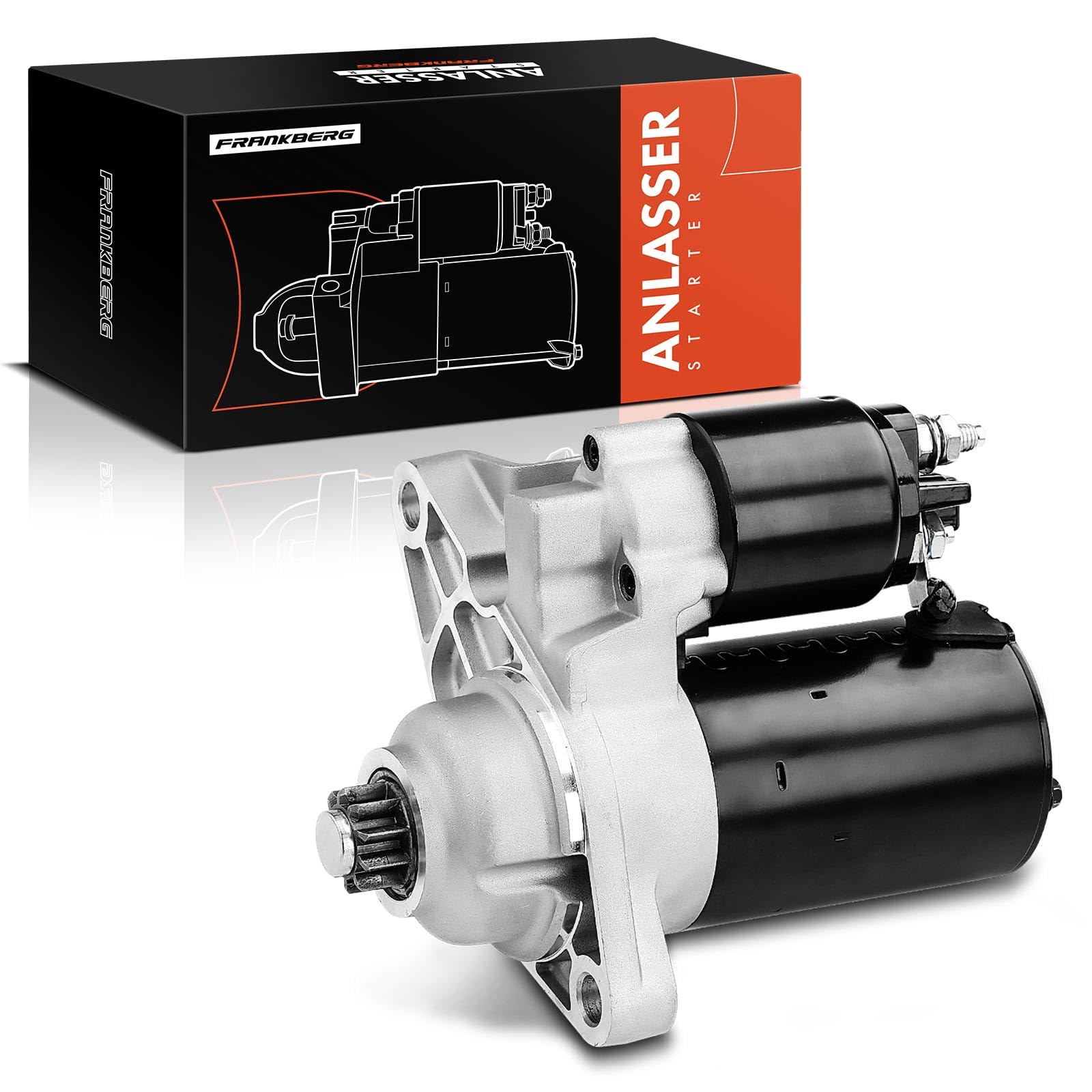 Frankberg Anlasser Starter 1,1KW Kompatibel mit A2 8Z0 1.4L-1.6L 2002-2005 Fabia I 6Y2 6Y3 6Y5 1.2L 1.4L Polo 9N 6N2 9A2 9A4 9A6 9N2 B.o.r.a 1J2 Golf New Beetle Replace# 02T91102G von Frankberg