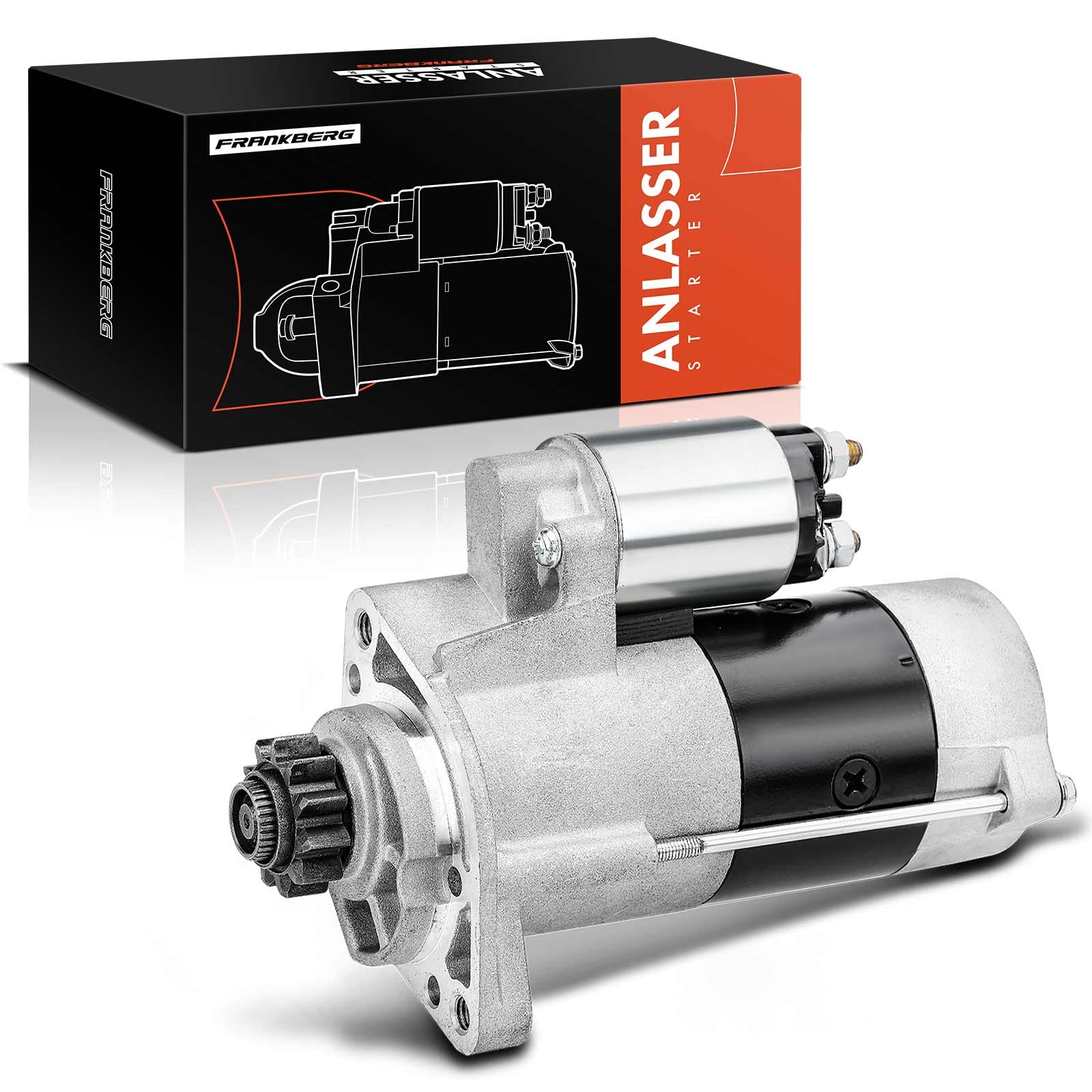 Frankberg Anlasser Starter Kompatibel mit Cabstar F24M F24W 2.5L 2006-2013 NP300 Navara D40 2.5L 2005-Heute Pathfinder III R51 2.5L 2005-2013 Replace# 23300EB300 von Frankberg