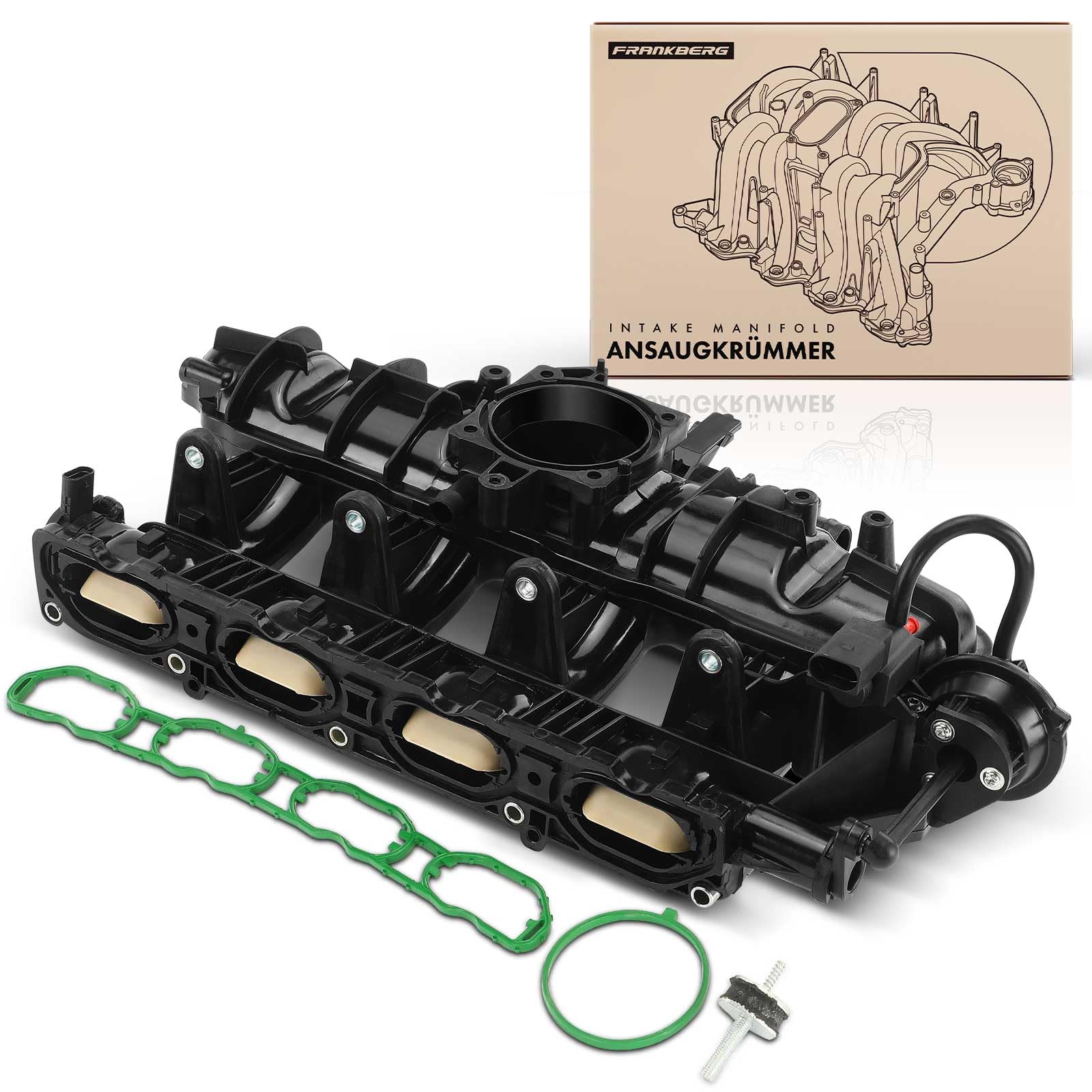 Frankberg Ansaugkrümmer Ansaugbrücke Benzin Kompatibel mit A3 8P1 TT Altea 5P1 P.a.s.s.a.t 3C2 O.c.t.a.v.i.a II 1Z3 Leon 1P1 Superb II 3T4 Replace# 06J133201L von Frankberg
