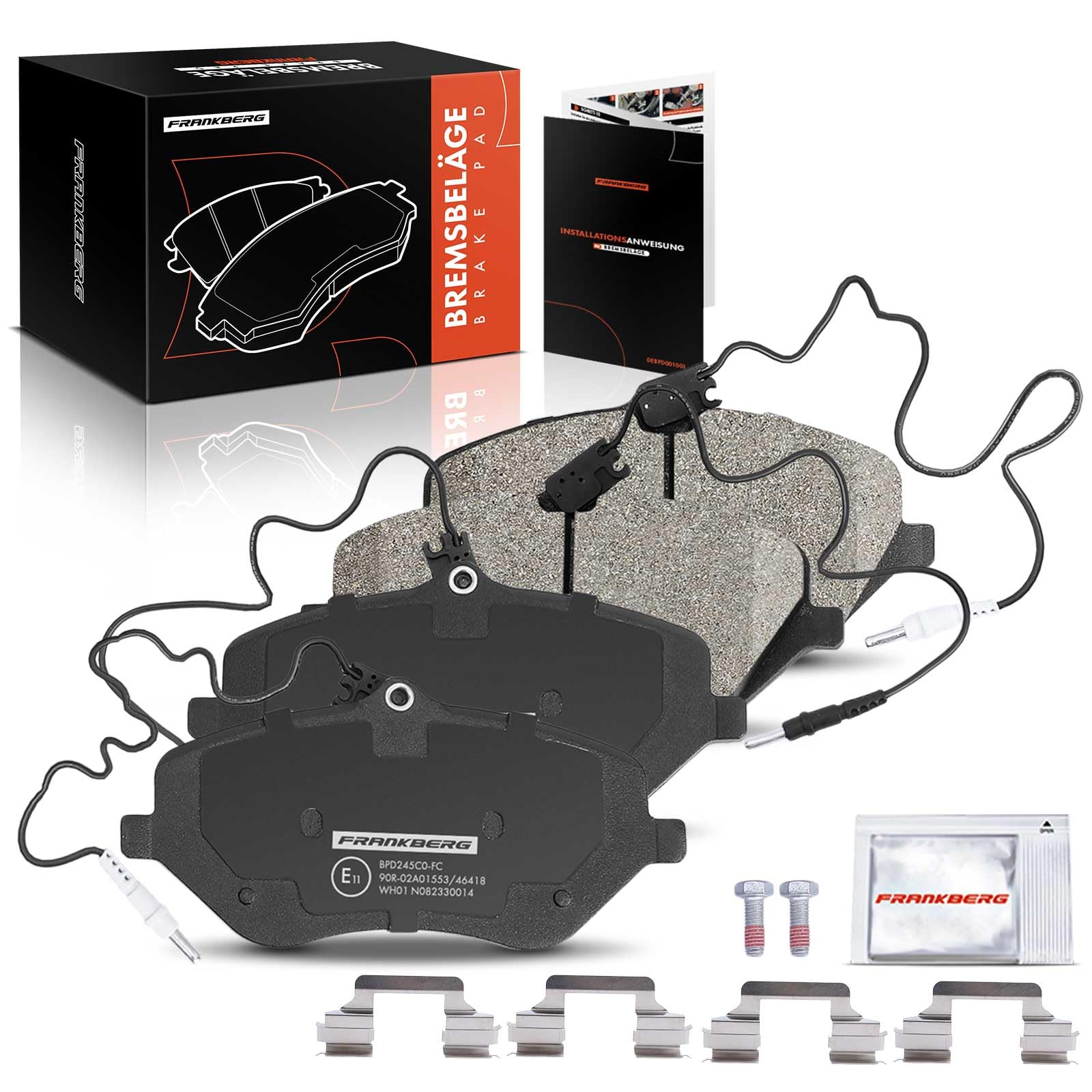 Frankberg Bremsbeläge Vorderachse Kompatibel mit C5 III RD 2.2L-3.0L 2008-2011 C5 III Break TD 2.2L-3.0L 2008-2024 407 6D 2.2L-3.0L 2004-2010 Replace# 1611334980 von Frankberg