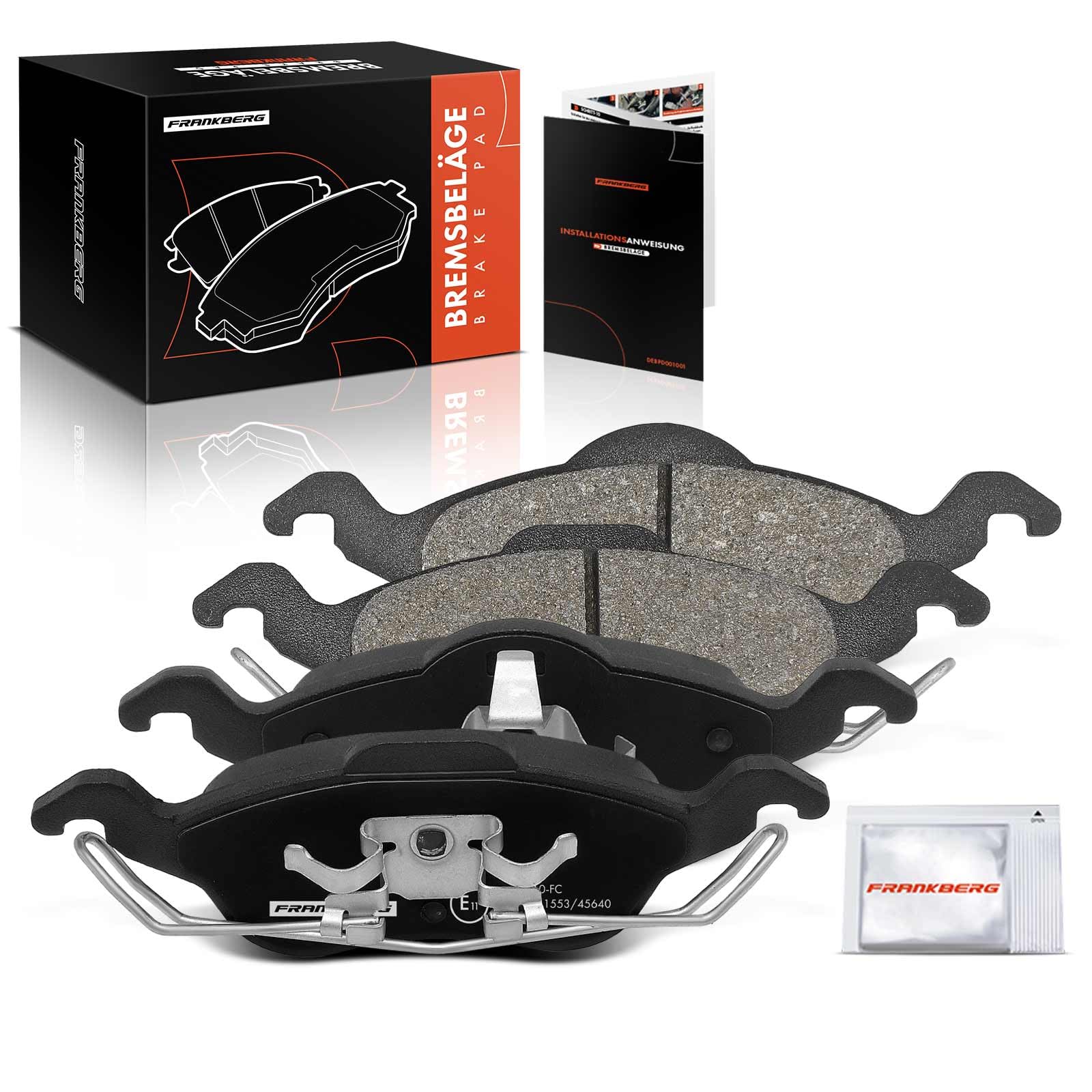 Frankberg Bremsbeläge Vorne Kompatibel mit Focus DAW DBW 1.4L-2.0L 1998-2004 Focus Stufenheck DFW 1.4L-2.0L 1999-2005 Focus Turnier DNW 1.4L-2.0L 1999-2004 Replace# 98AB2K021AD von Frankberg