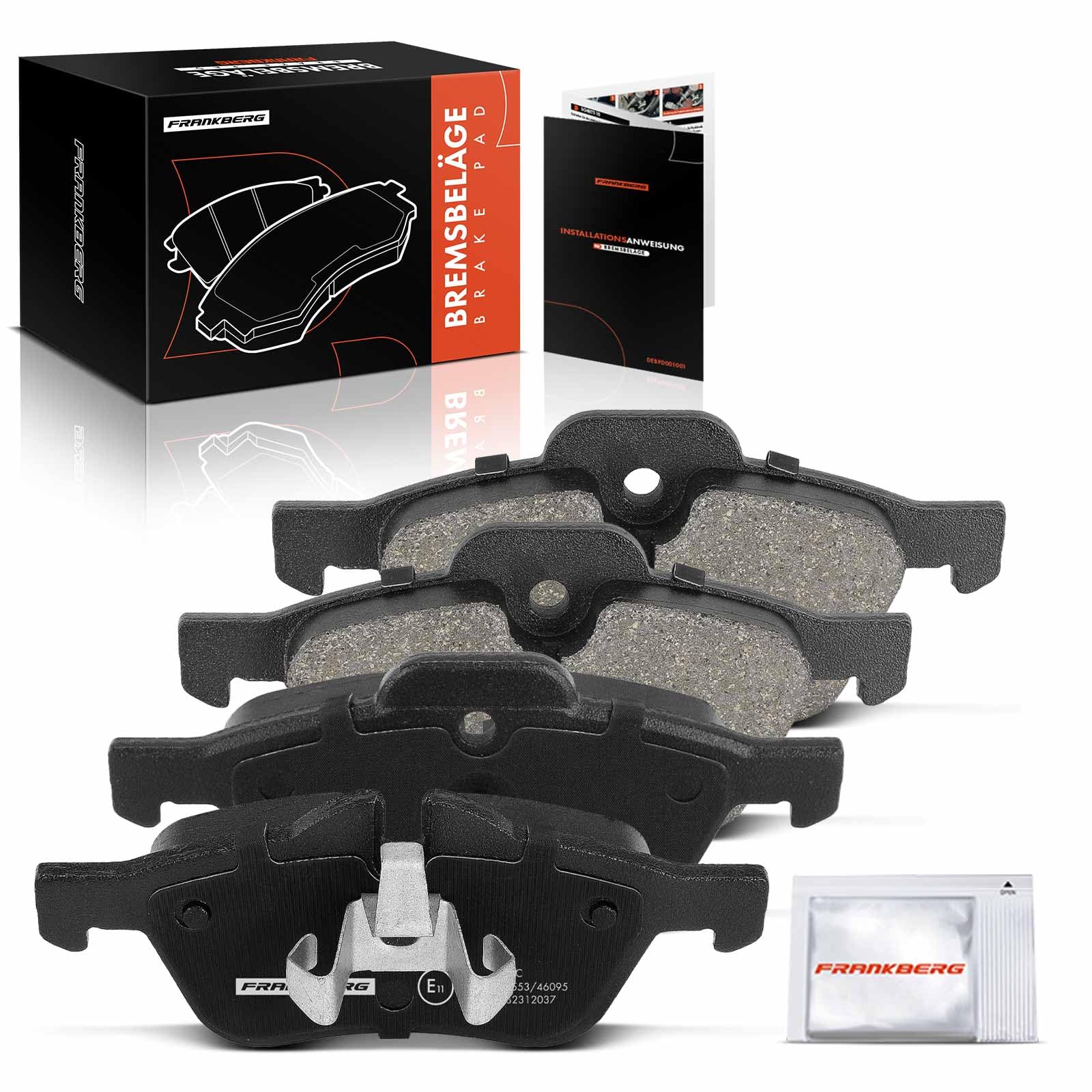 Frankberg Bremsbeläge Vorne Kompatibel mit Min.i R50 R53 One D Cooper Cooper S One 1.4L-1.6L 2001-2006 Min.i Cabriolet R52 Cooper Cooper S One 1.6L 2004-2007 Replace# 34116761287 von Frankberg