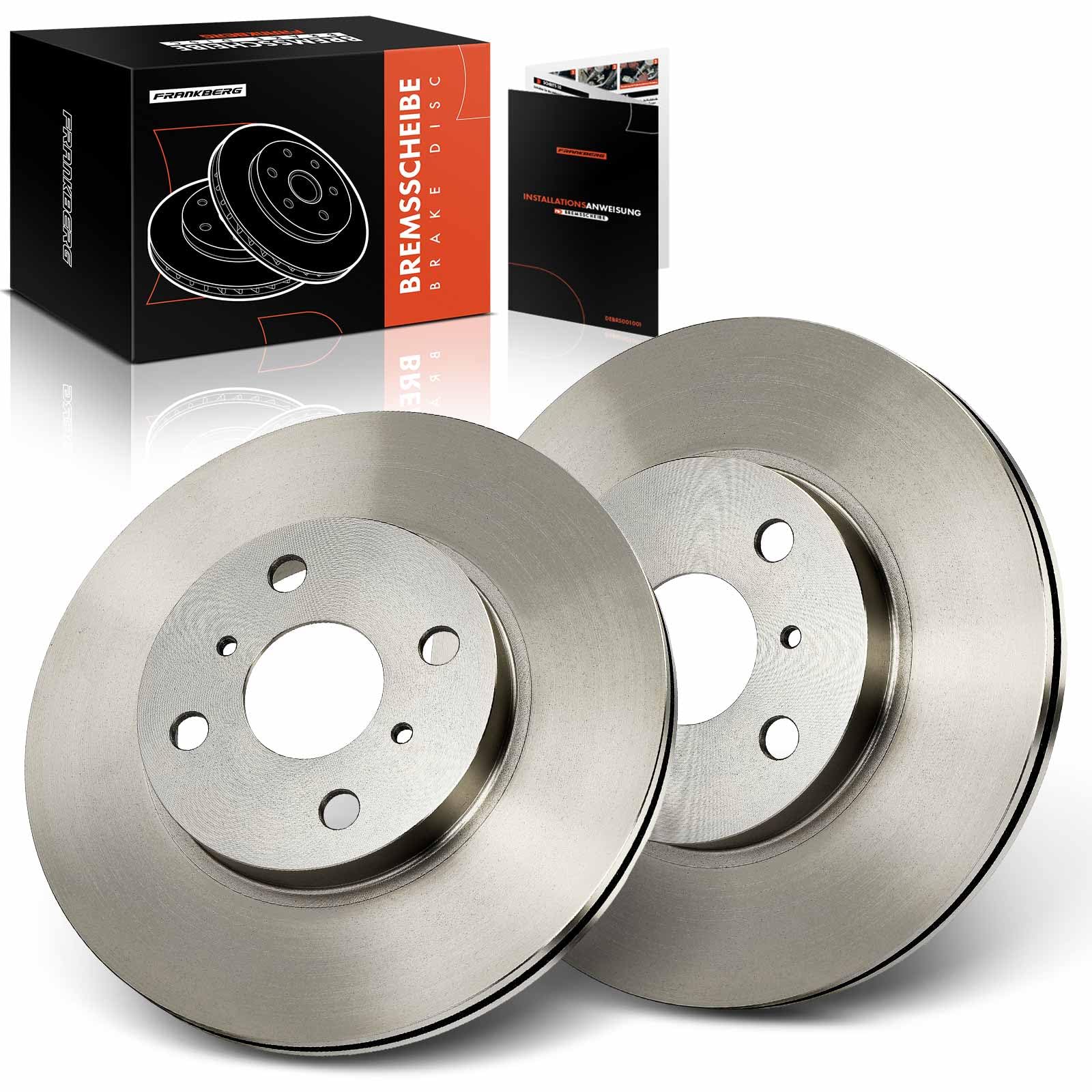 Frankberg Bremsscheiben Bremsscheibensatz Vorderachse Kompatibel mit Yaris NCP1 NLP1 SCP1 1.0L-1.5L 1999-2005 Yaris P1 1.3L 1999-2005 Yaris Verso P2 1.4L 2000-2005 Replace# 435120D050 von Frankberg