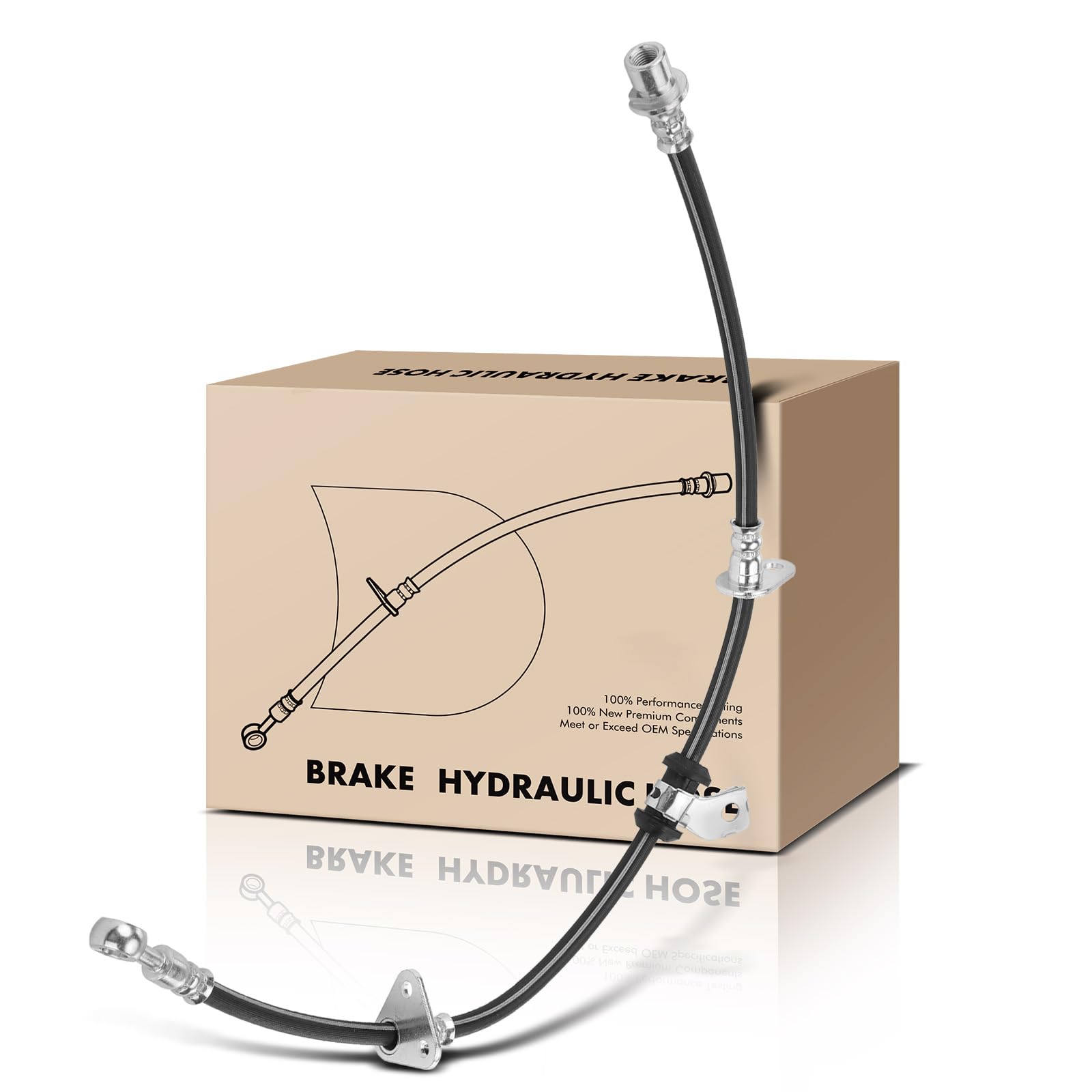 Frankberg Bremsschlauch Bremsleitung Vorderachse Rechts Kompatibel mit Civic II Shuttle EE 1.4L-1.6L 1988-1995 CRX II ED EE 1.4L 1.6L 1987-1992 Replace# 01464SR3N03 von Frankberg