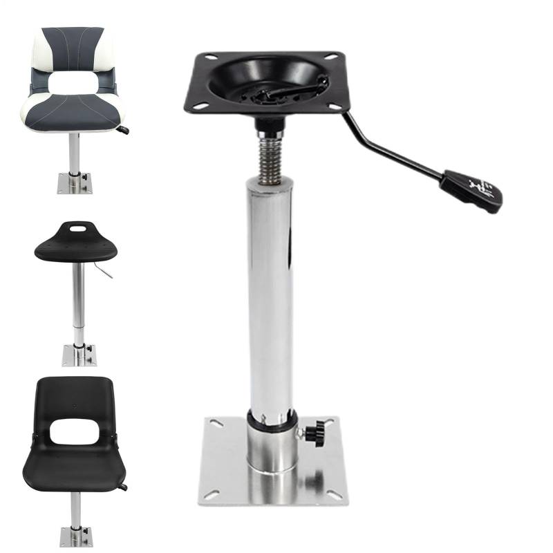 Boat Seat Pedestal, Rotating Boat Seat Post Base, Adjustable Boat Seat Mount, Heavy Load Capacity Boat Seat Swivel Pedestal, Heavy Duty Boat Seat Pedestal for Boats Yachts Seats von Fravsiu