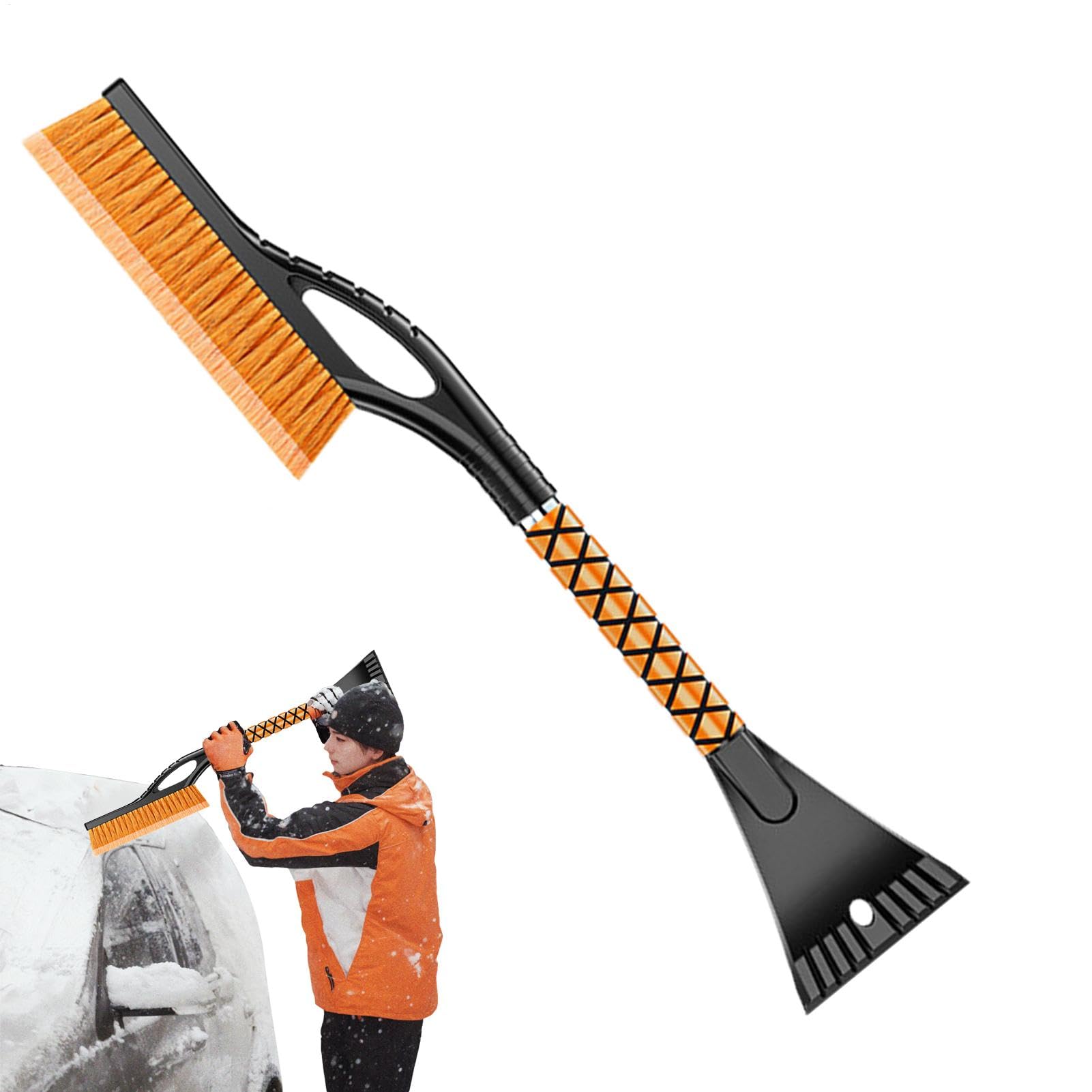 Fravsiu Snow Brush for Car, Ice Scraper Tool, Car Snow Shovel, Snow Shovel Window Deicer, Ergonomic Grip Snow Remover, Extendable Brush for Car, Truck, SUV, Window Snow Removal Tool von Fravsiu