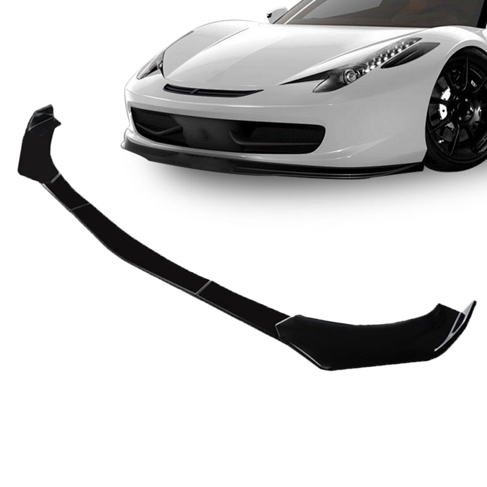 Frontstoßstangenlippe, Hochleistungs-Stoßstangenlippe, universelles Frontspoiler-Bodykit 177 x 14 x 8,7 cm/69,69 x 5,51 x 3,43, sportliches Frontstoßstangenlippen-Bodykit zur Verbesserung der Aerodyna von Fravsiu