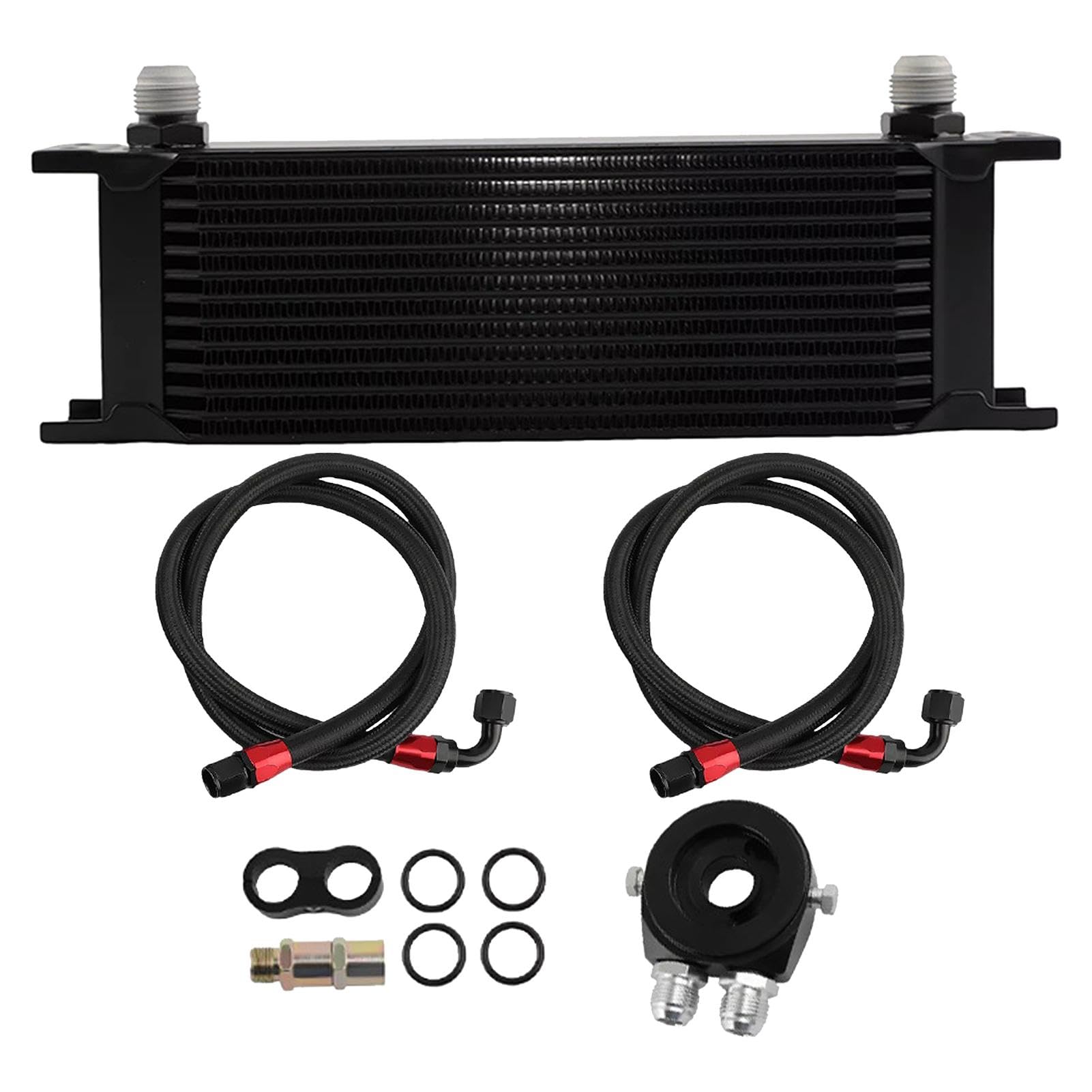 Heavy Duty Car Engine Oil Cooler | 13 Rows Transmission Cooler Kit For Efficient Cooling | Radiator Oil Cooler Accessories For Performance Vehicles 13 Rows Car Transmission Cooler | E von Fravsiu