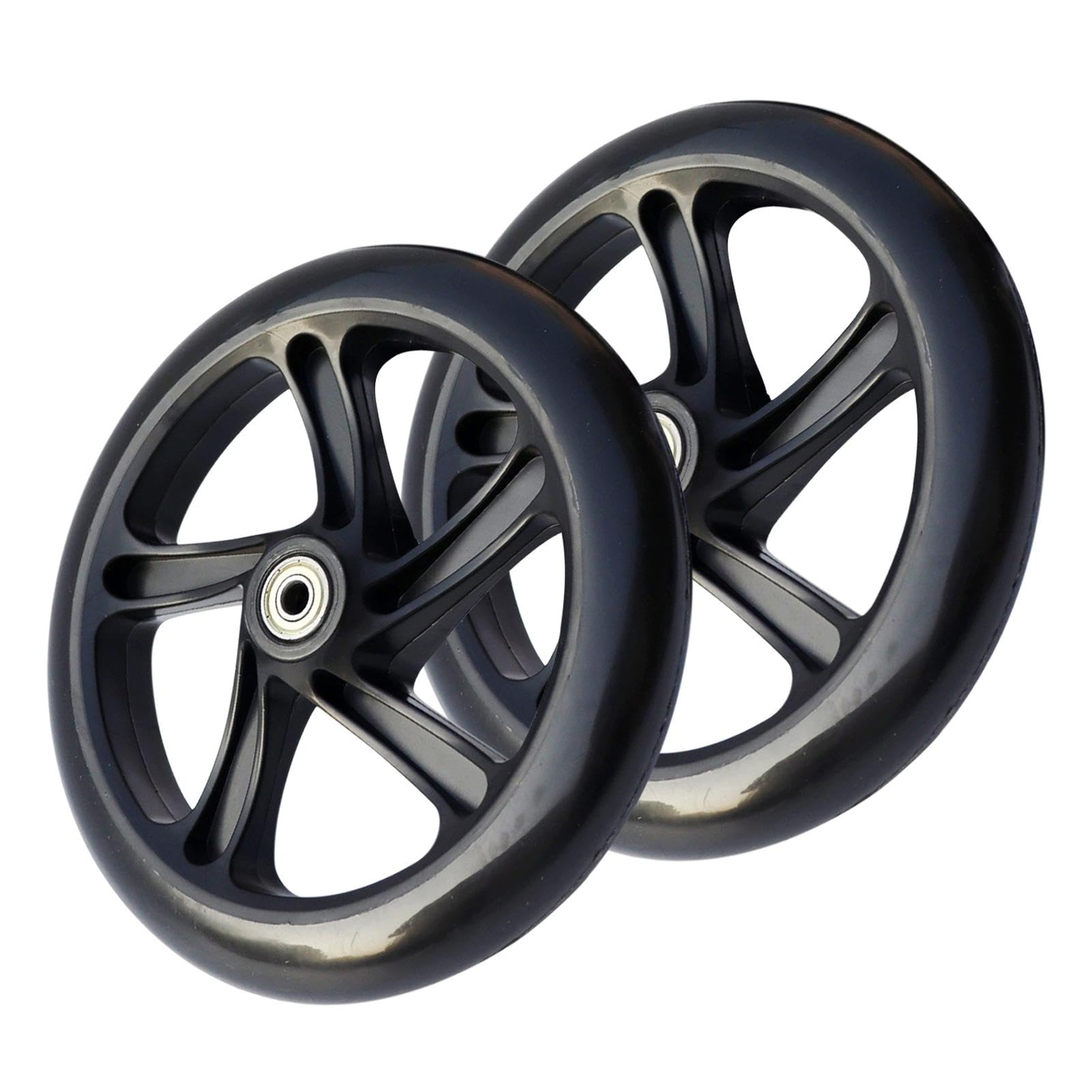 Replacement Wheels, Spare Tires Wheel, 2X Solid Scooter Tires, Trolley Replacement Wheels, 145/180/200mm Scooter Wheels, Quiet Wheels for Trolley Scooter Wheelchairs von Fravsiu