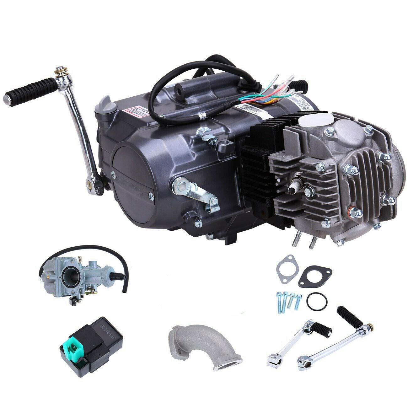 125cc Mini Motor Dirtbike Pitbike Cross Vergaser Pocket Bike Motor 4 Gang 4 Takt Manuell von Frederimo