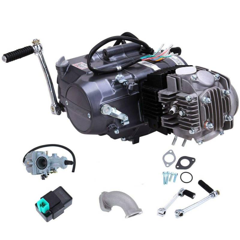 125cc Mini Motor Dirtbike Pitbike Cross Vergaser Pocket Bike Motor 4 Gang 4 Takt Manuell von Frederimo