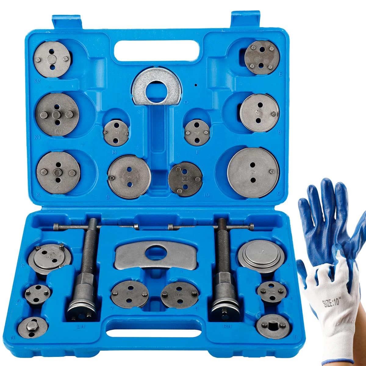 FreeTec 22 tlg. Universal Bremskolbenrücksteller Set Bremssattel Kolben Wind Zurück Tool Kit Bremse Instandsetzung Werkzeug Bremskolben von FreeTec