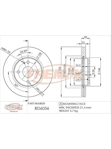 FREMAX BD6036 Bremsscheiben von Fremax